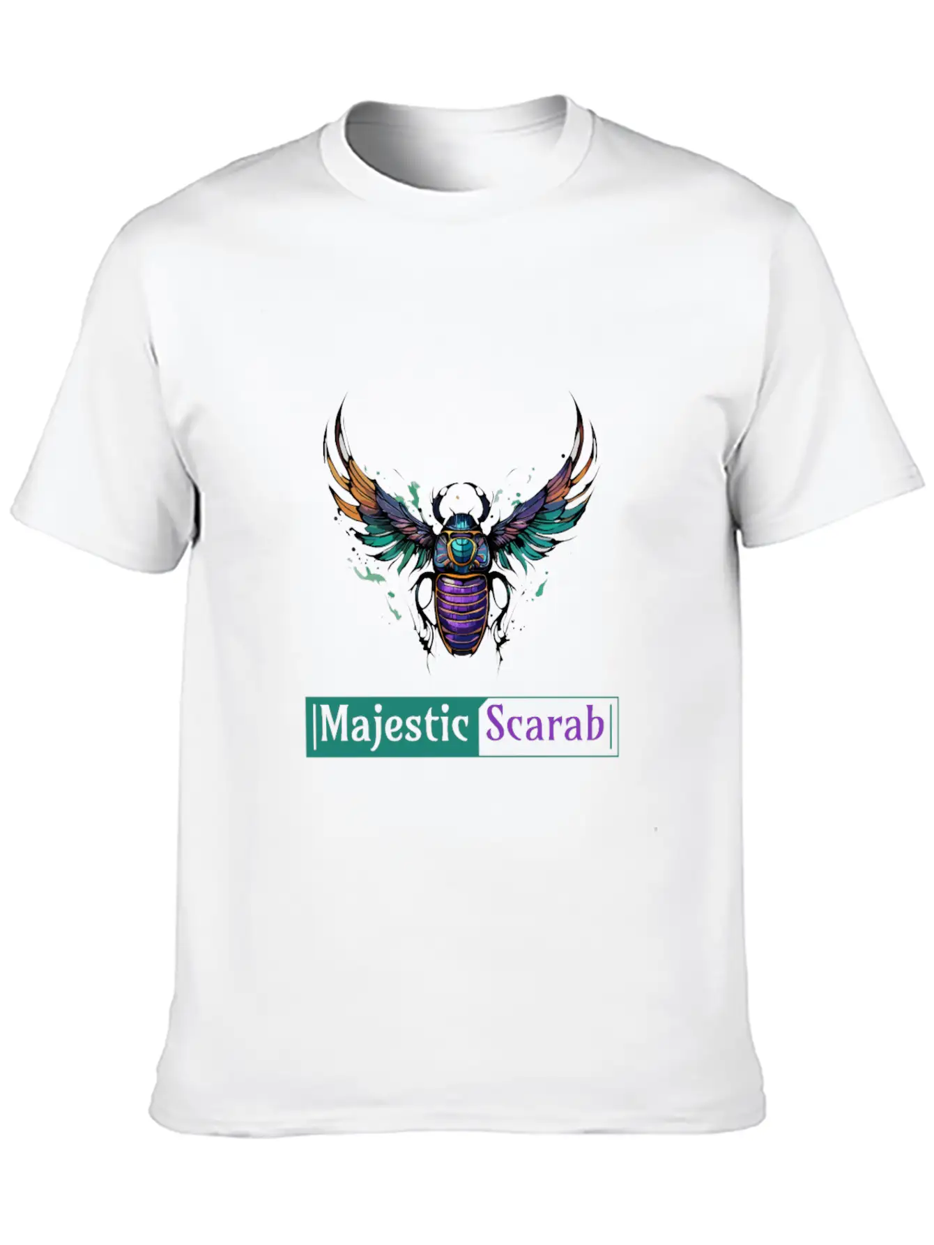 Majestic Scarab - Symbol Of Power And Protection Timeless Short Sleeve Tee – Comfy And Minimalist Design