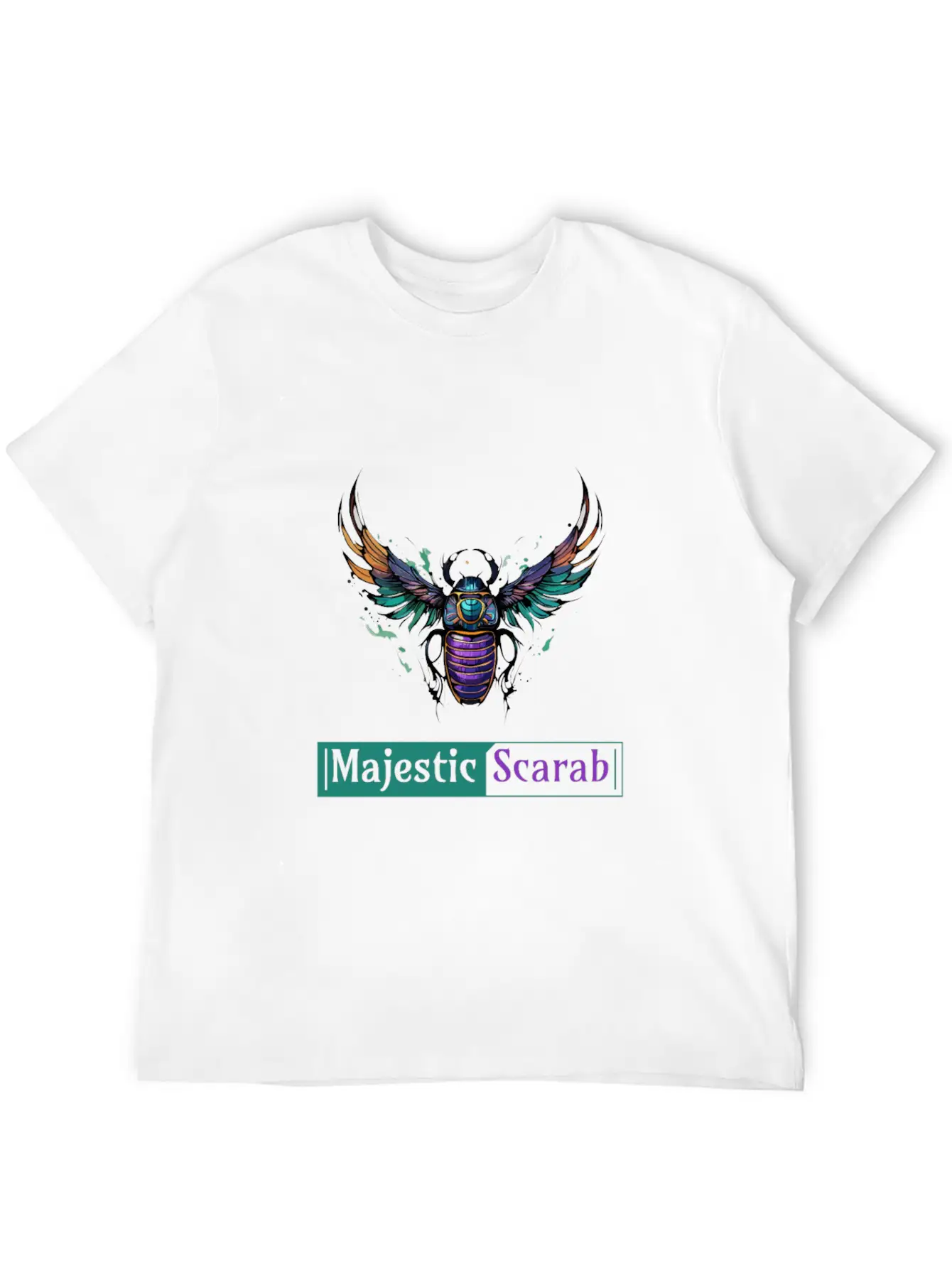Majestic Scarab - Symbol Of Power And Protection Timeless Short Sleeve Tee – Comfy And Minimalist Design