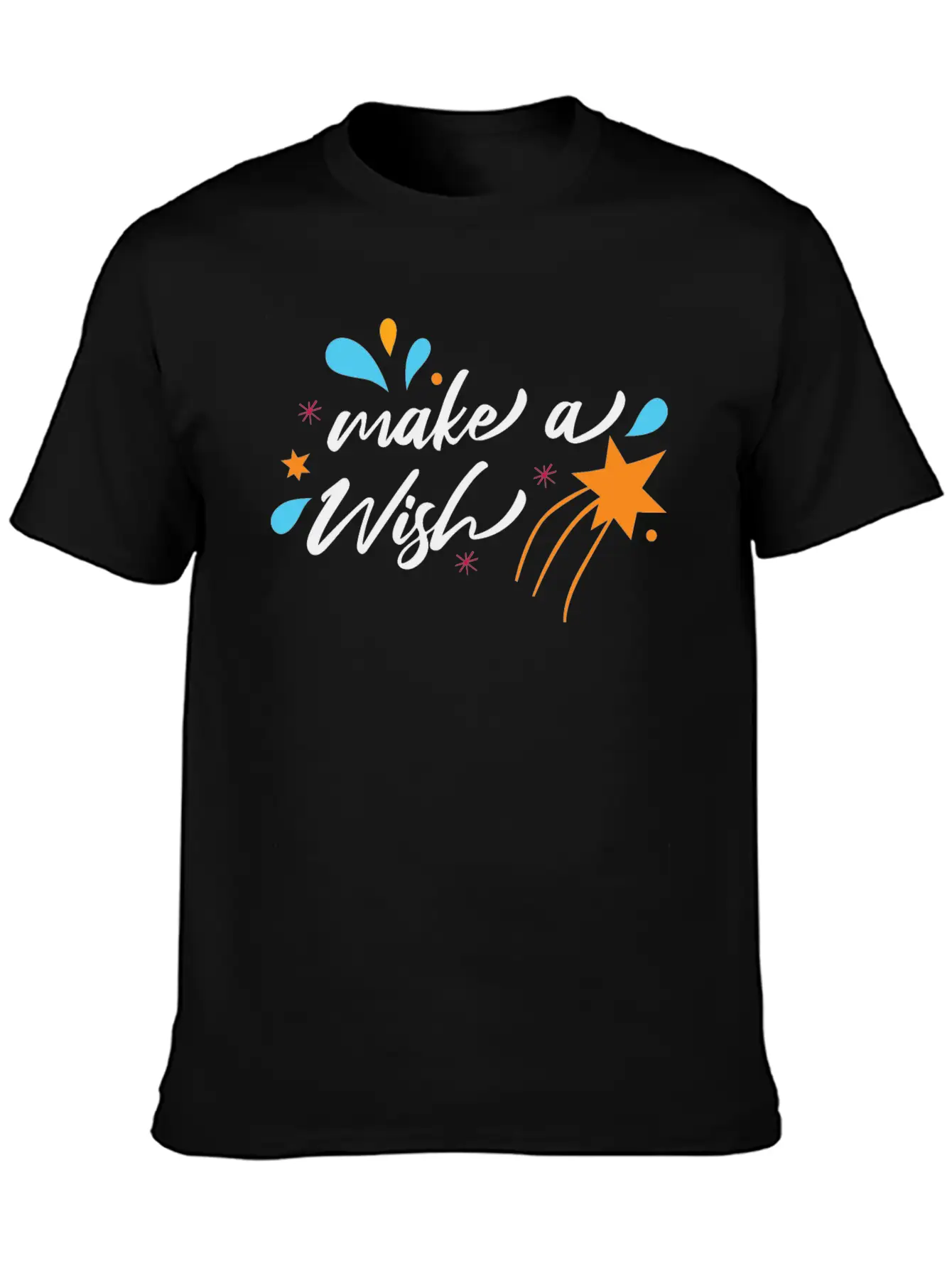 Make A Wish Christmas Modern Festive Holiday Essential Unisex Summer Tee – Soft Cotton Casual Fit