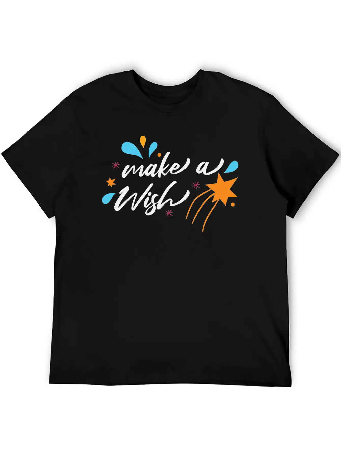 Make A Wish Christmas Modern Festive Holiday Essential Unisex Summer Tee – Soft Cotton Casual Fit