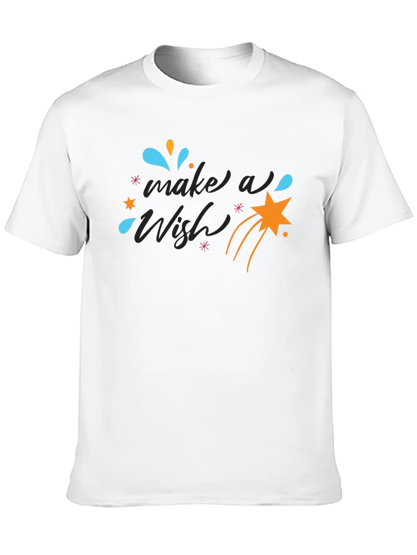 Make A Wish Christmas Modern Festive Holiday Essential Unisex Summer Tee – Soft Cotton Casual Fit
