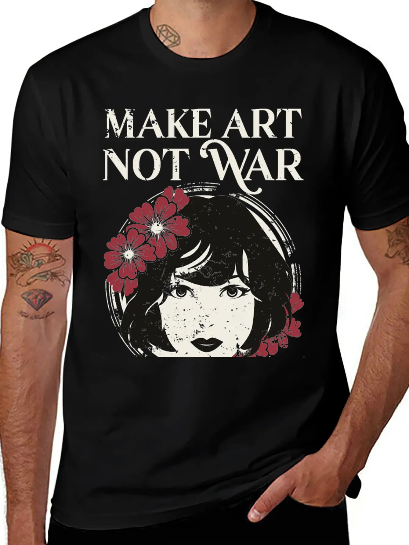 Make Art Not War Gift Art Gift Artisgift T Shirt Comfortable Minimalist Graphic Tee – Summer Style Essential