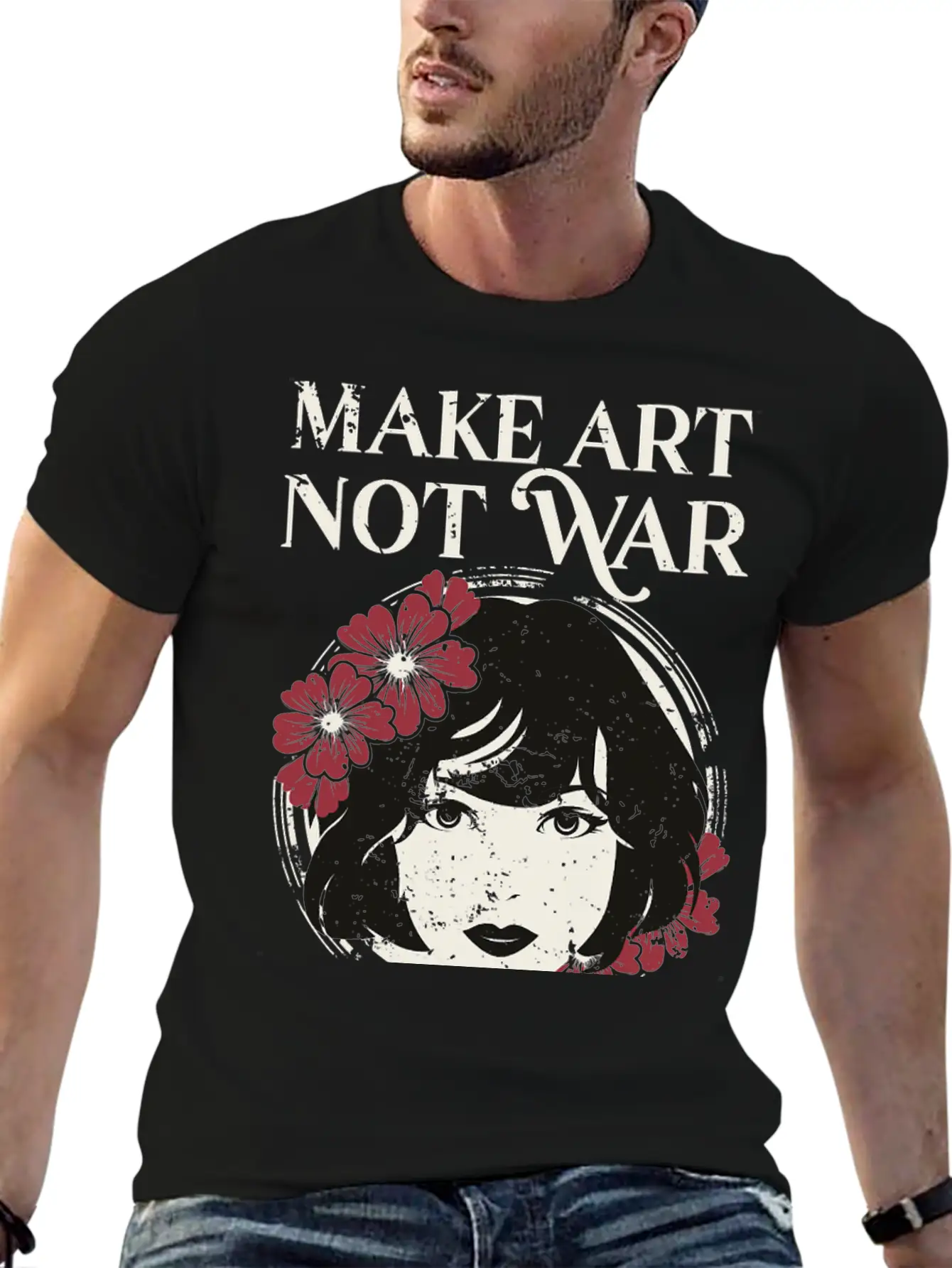 Make Art Not War Gift Art Gift Artisgift T Shirt Comfortable Minimalist Graphic Tee – Summer Style Essential