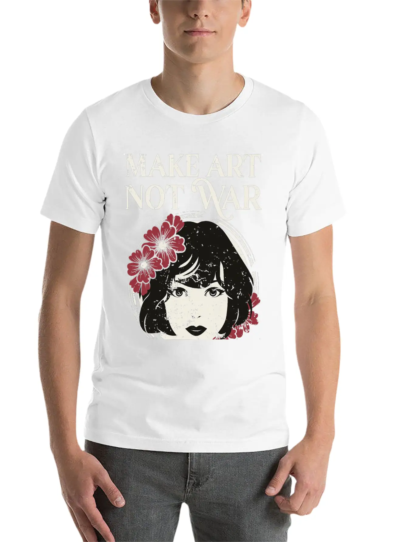 Make Art Not War Gift Art Gift Artisgift T Shirt Comfortable Minimalist Graphic Tee – Summer Style Essential