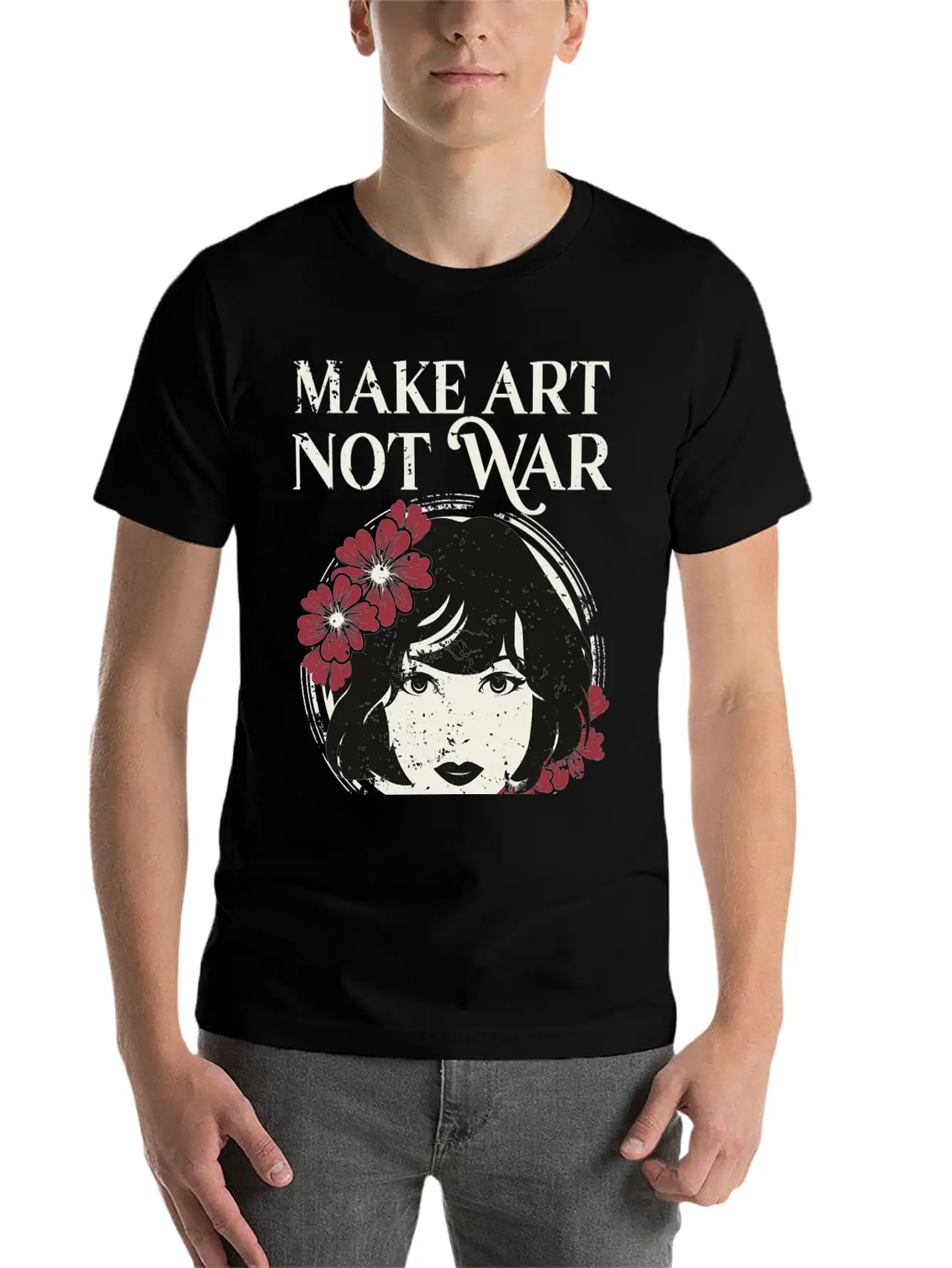 Make Art Not War Gift Art Gift Artisgift T Shirt Comfortable Minimalist Graphic Tee – Summer Style Essential