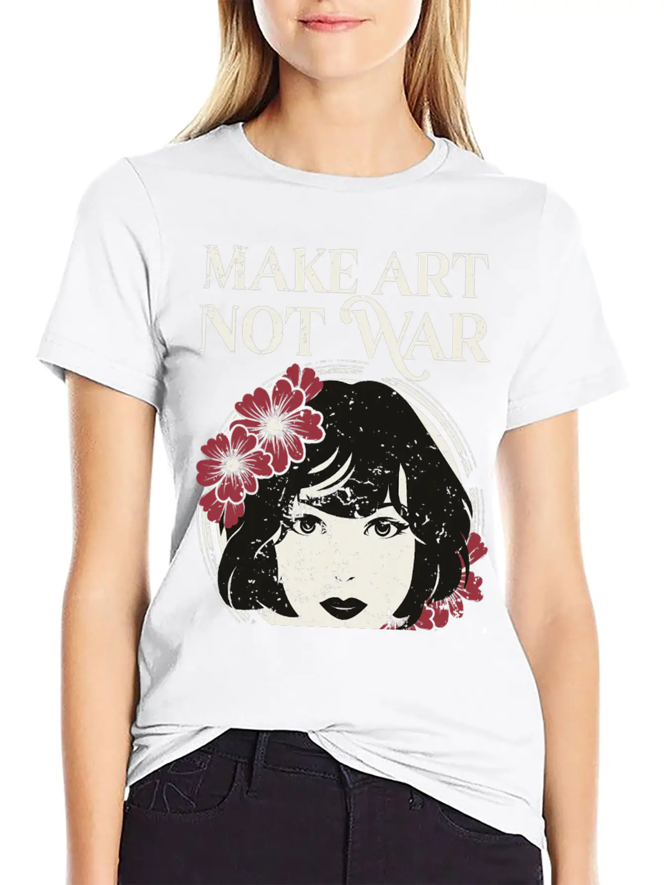 Make Art Not War Gift Art Gift Artisgift T Shirt Comfortable Minimalist Graphic Tee – Summer Style Essential