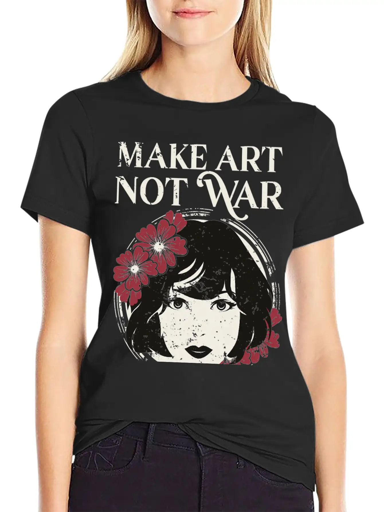 Make Art Not War Gift Art Gift Artisgift T Shirt Comfortable Minimalist Graphic Tee – Summer Style Essential