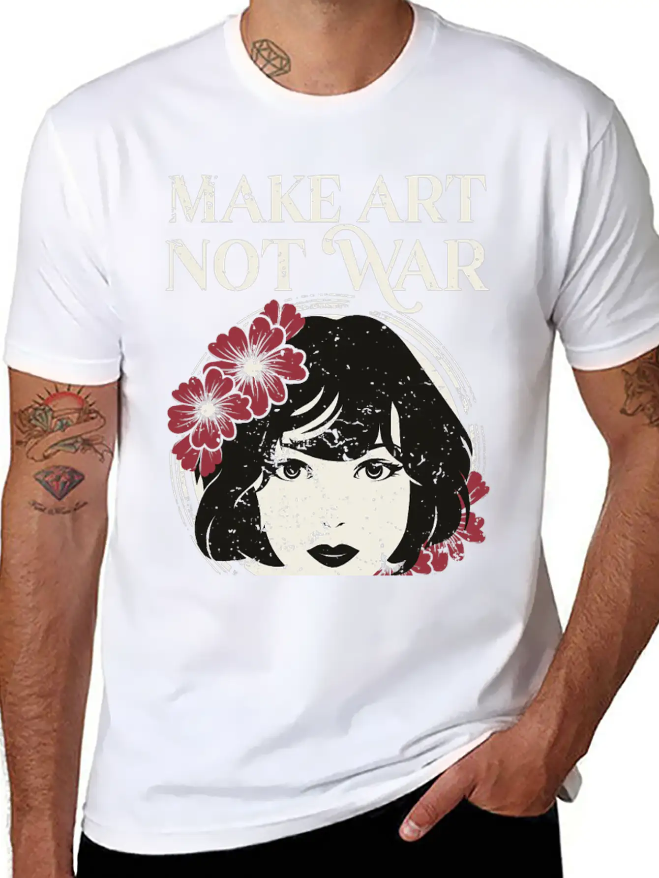 Make Art Not War Gift Art Gift Artisgift T Shirt Comfortable Minimalist Graphic Tee – Summer Style Essential