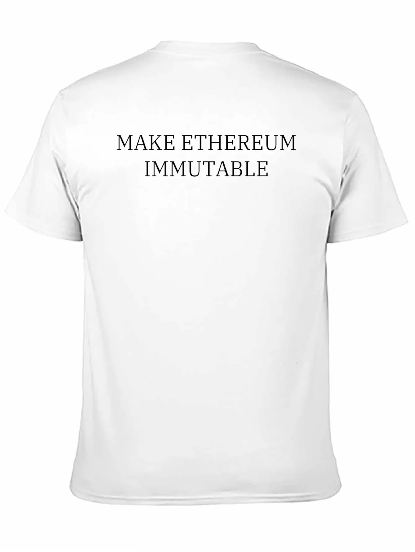 Make Ethereum Immutable Unisex Short Sleeve Soft Cotton T-Shirt – Casual Everyday Wear