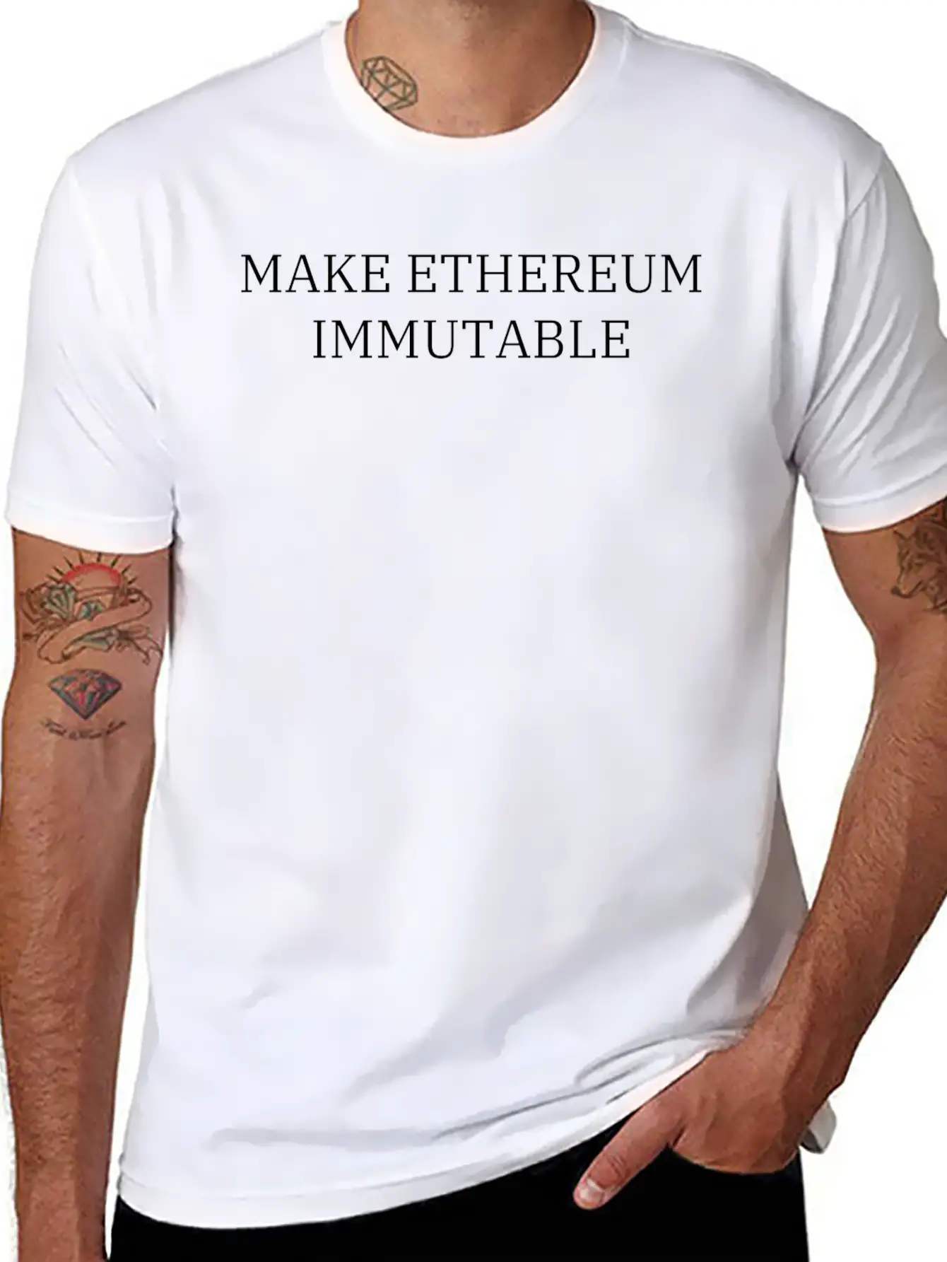 Make Ethereum Immutable Unisex Short Sleeve Soft Cotton T-Shirt – Casual Everyday Wear