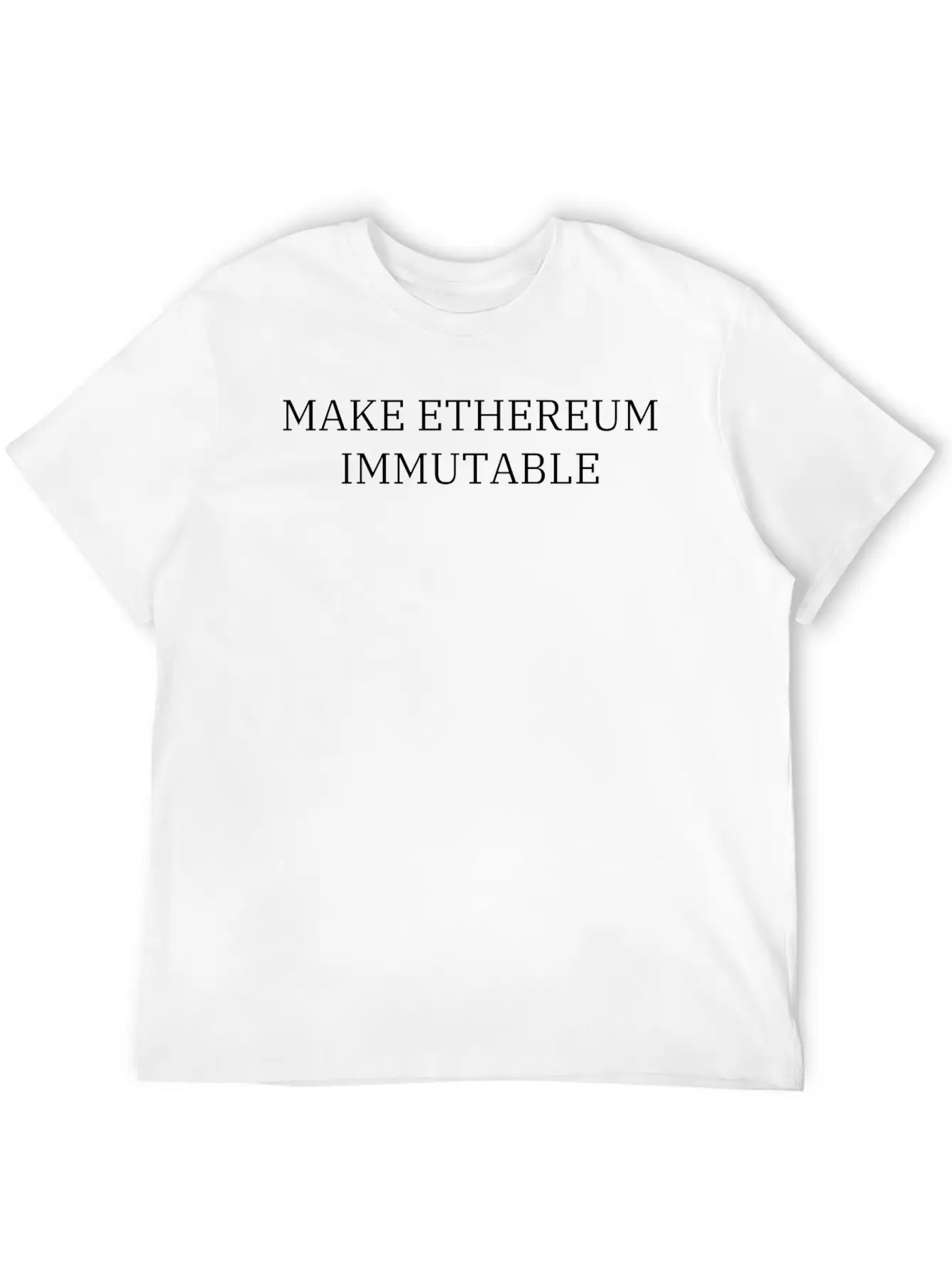 Make Ethereum Immutable Unisex Short Sleeve Soft Cotton T-Shirt – Casual Everyday Wear