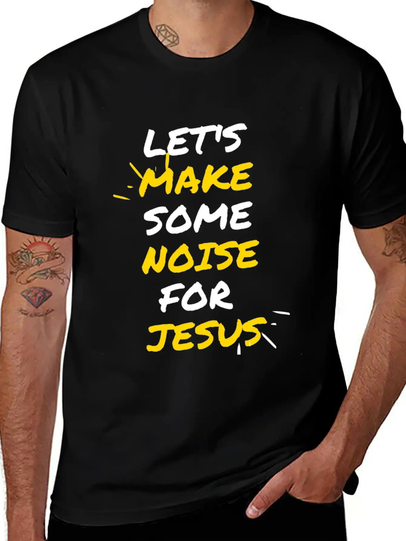 Make Some Noise For Jesus Stylish Everyday T-Shirt – Unisex Basic Cotton Tee