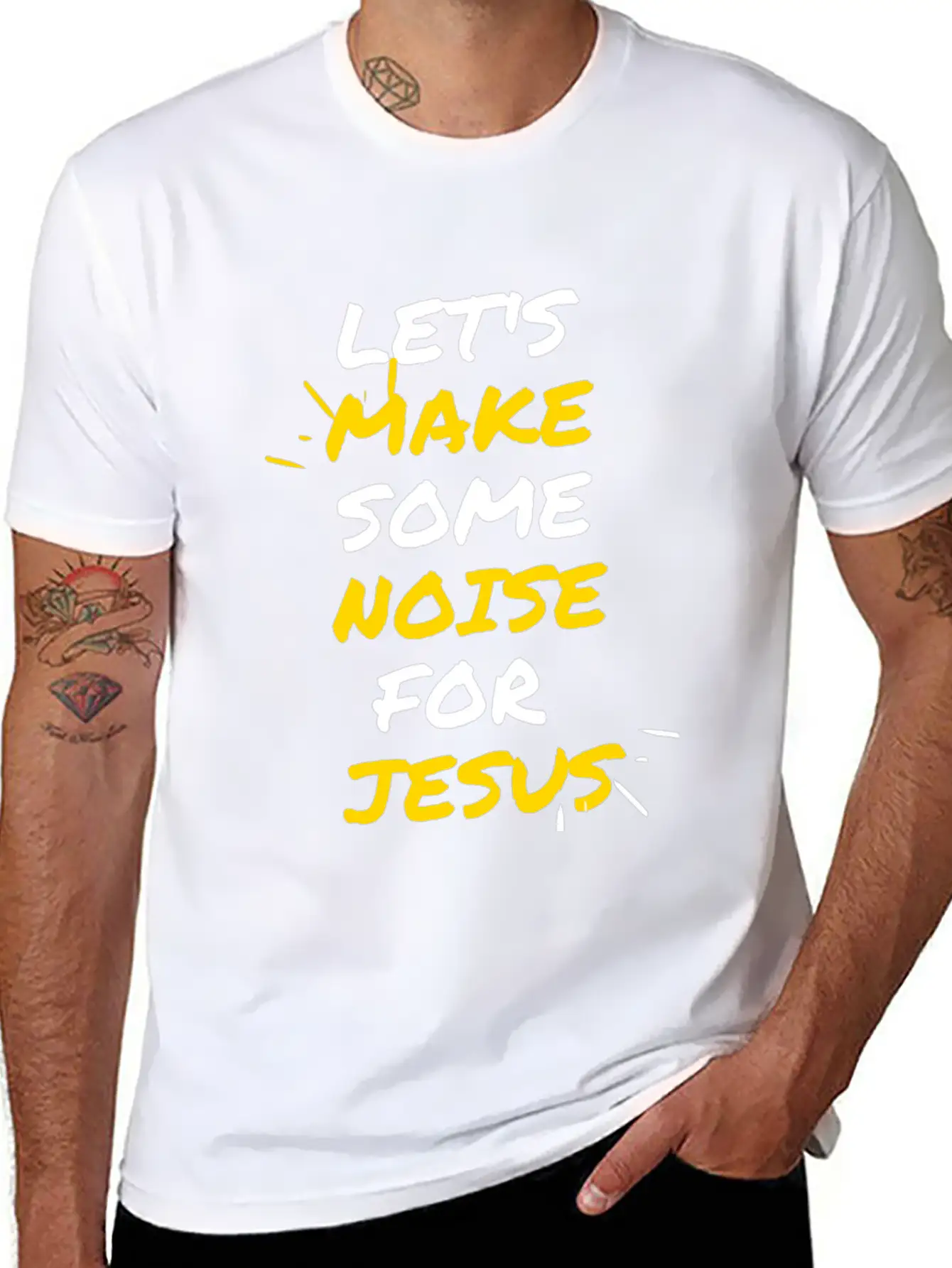 Make Some Noise For Jesus Stylish Everyday T-Shirt – Unisex Basic Cotton Tee