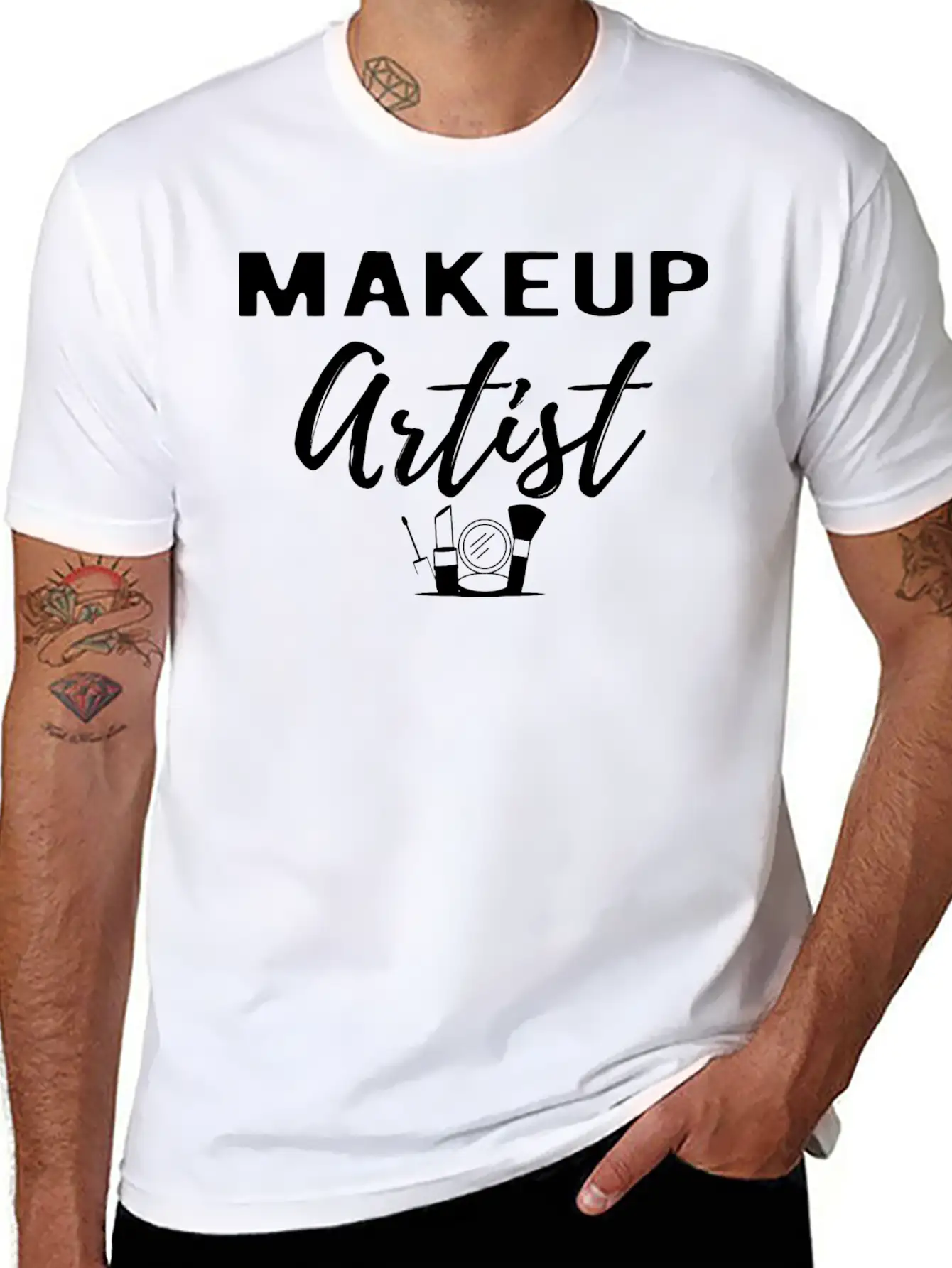 Makeup Artist Unisex Short Sleeve Soft Cotton T-Shirt – Casual Everyday Wear