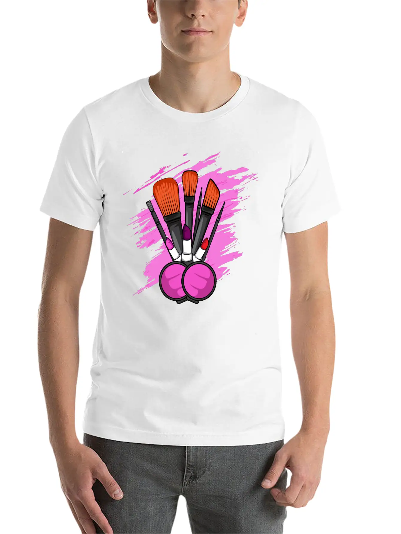 Makeup Tools Cosmetologist Gift Stylish Everyday T-Shirt – Unisex Basic Cotton Tee