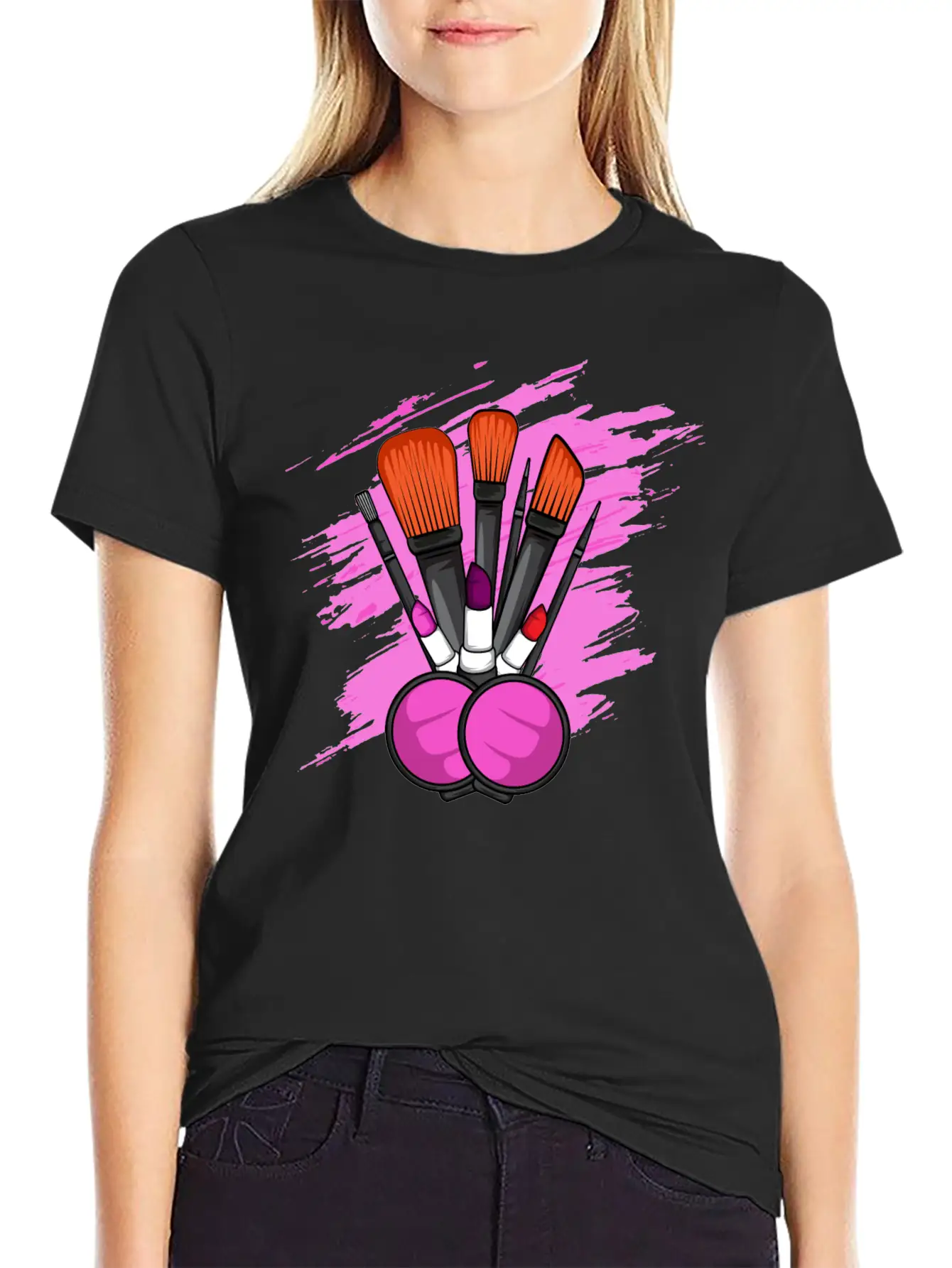 Makeup Tools Cosmetologist Gift Stylish Everyday T-Shirt – Unisex Basic Cotton Tee