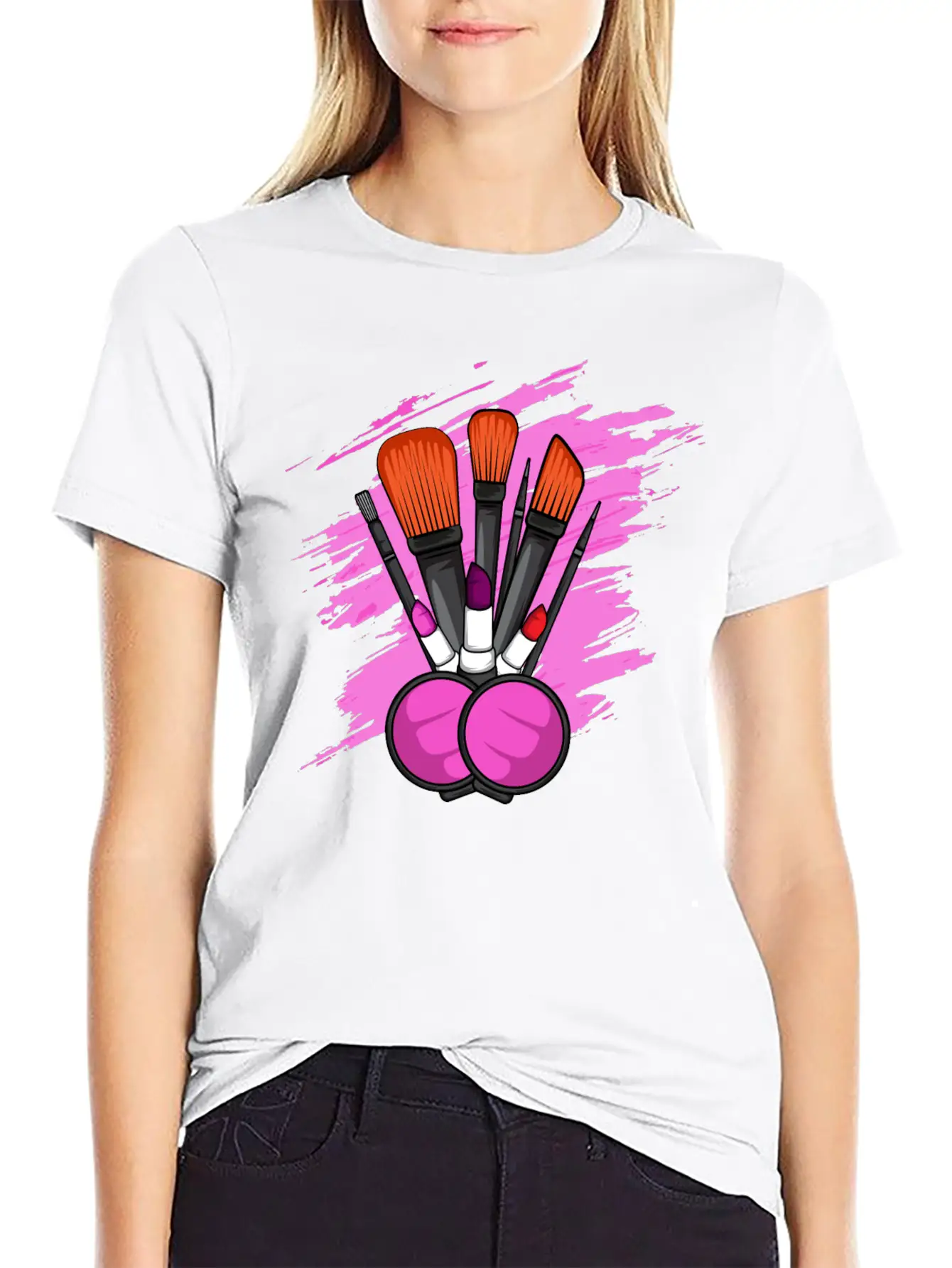 Makeup Tools Cosmetologist Gift Stylish Everyday T-Shirt – Unisex Basic Cotton Tee