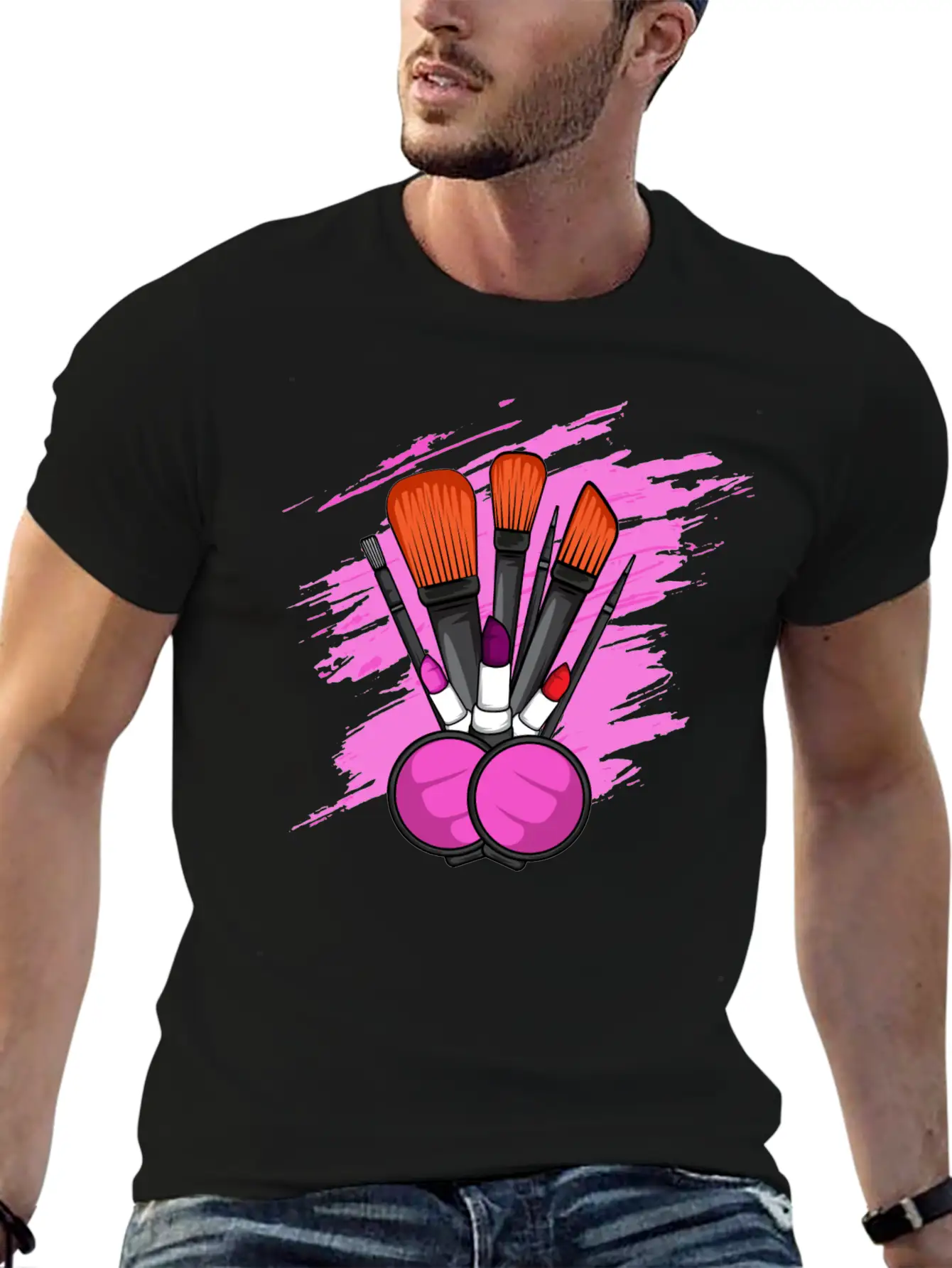 Makeup Tools Cosmetologist Gift Stylish Everyday T-Shirt – Unisex Basic Cotton Tee