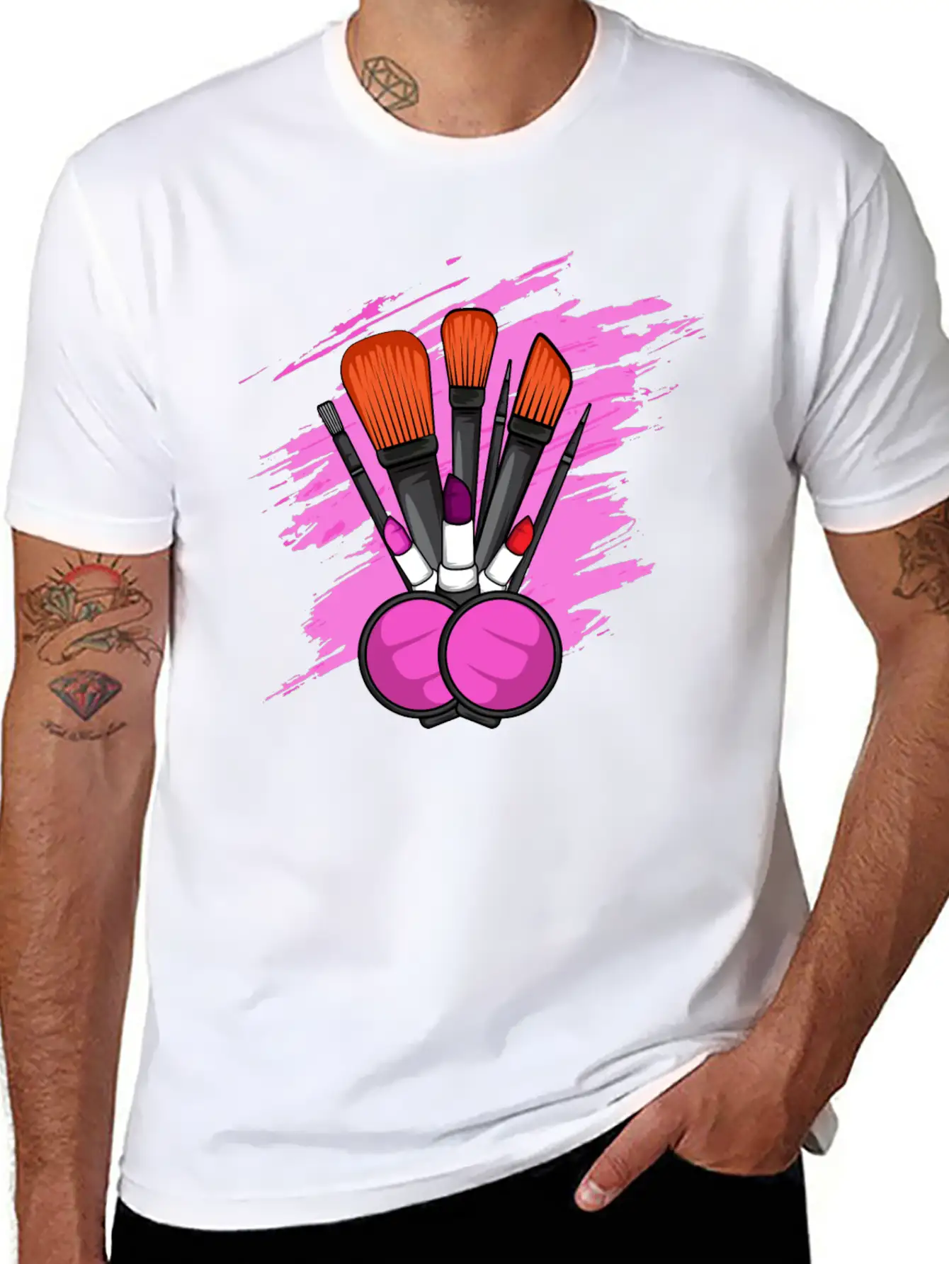 Makeup Tools Cosmetologist Gift Stylish Everyday T-Shirt – Unisex Basic Cotton Tee