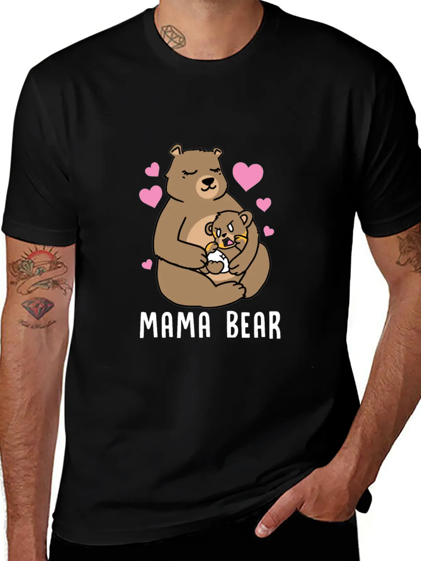 Mama Bear Gift Timeless Short Sleeve Tee – Comfy And Minimalist Design