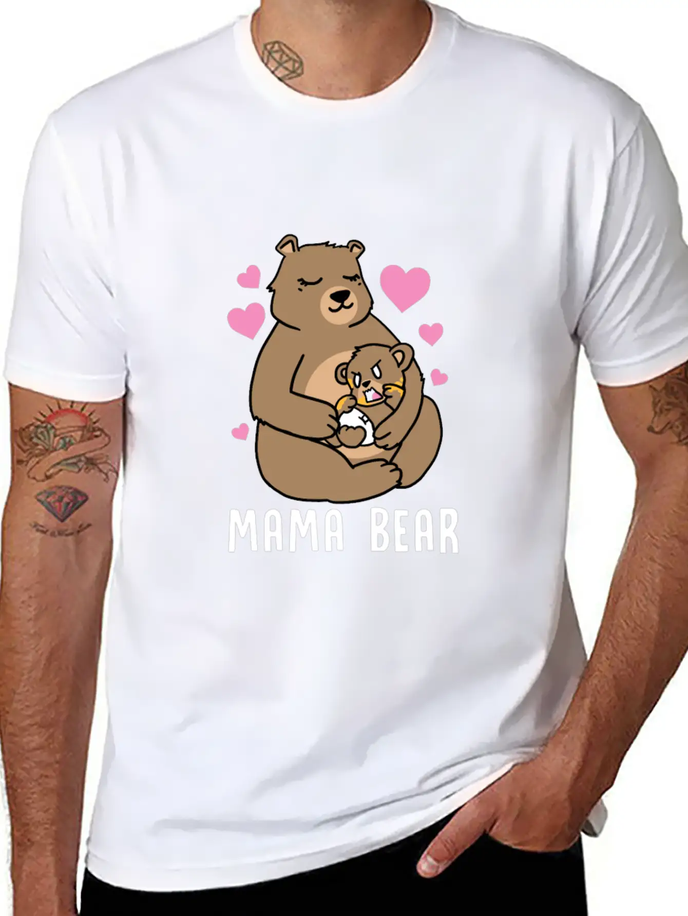 Mama Bear Gift Timeless Short Sleeve Tee – Comfy And Minimalist Design