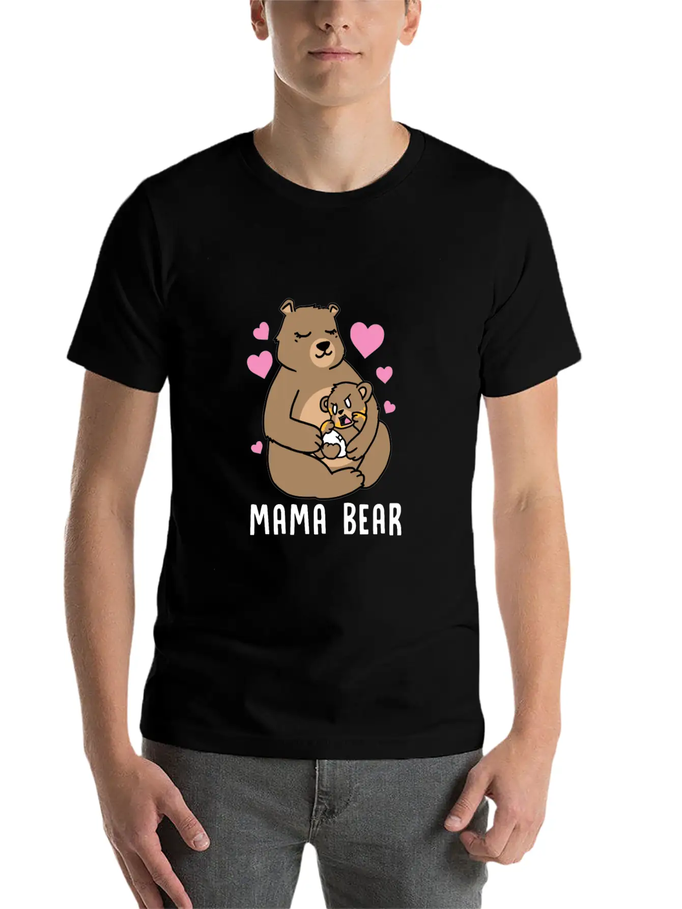 Mama Bear Gift Timeless Short Sleeve Tee – Comfy And Minimalist Design
