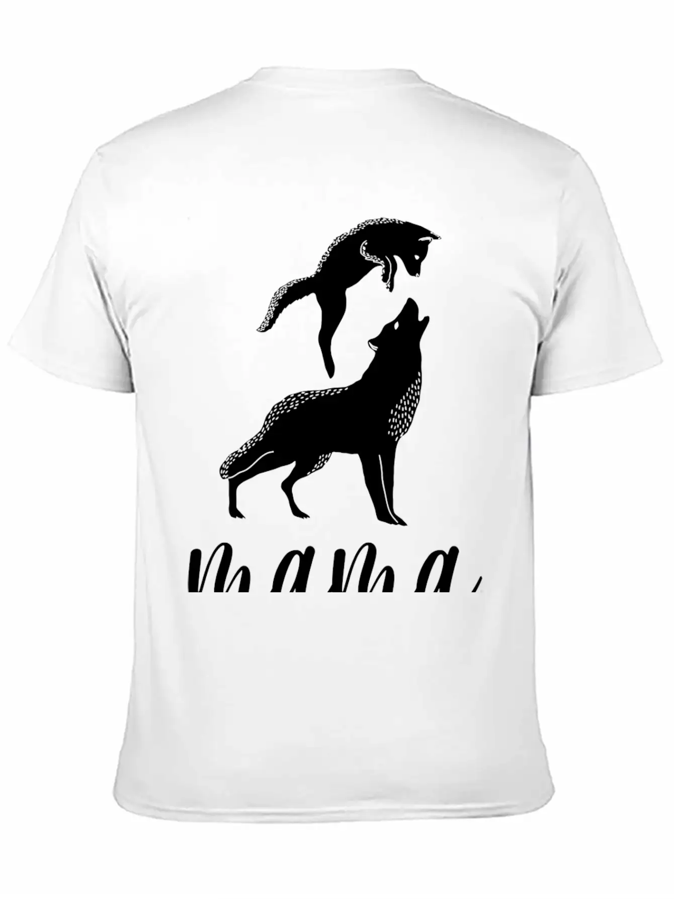 Mama Wolf Baby Wolf Love Mom And Kids Mothers Day Unisex Short Sleeve Soft Cotton T-Shirt – Casual Everyday Wear