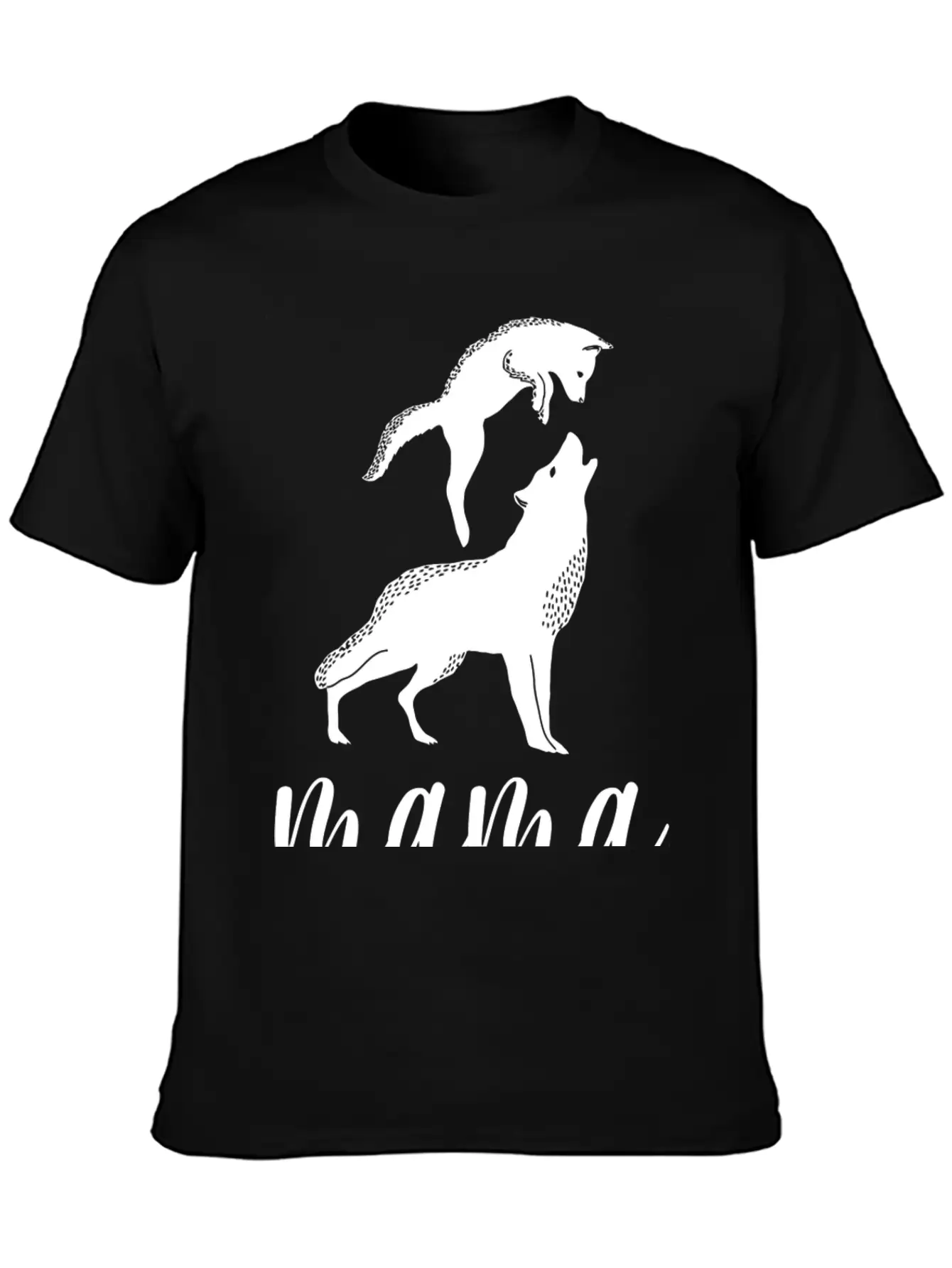 Mama Wolf Baby Wolf Love Mom And Kids Mothers Day Unisex Short Sleeve Soft Cotton T-Shirt – Casual Everyday Wear