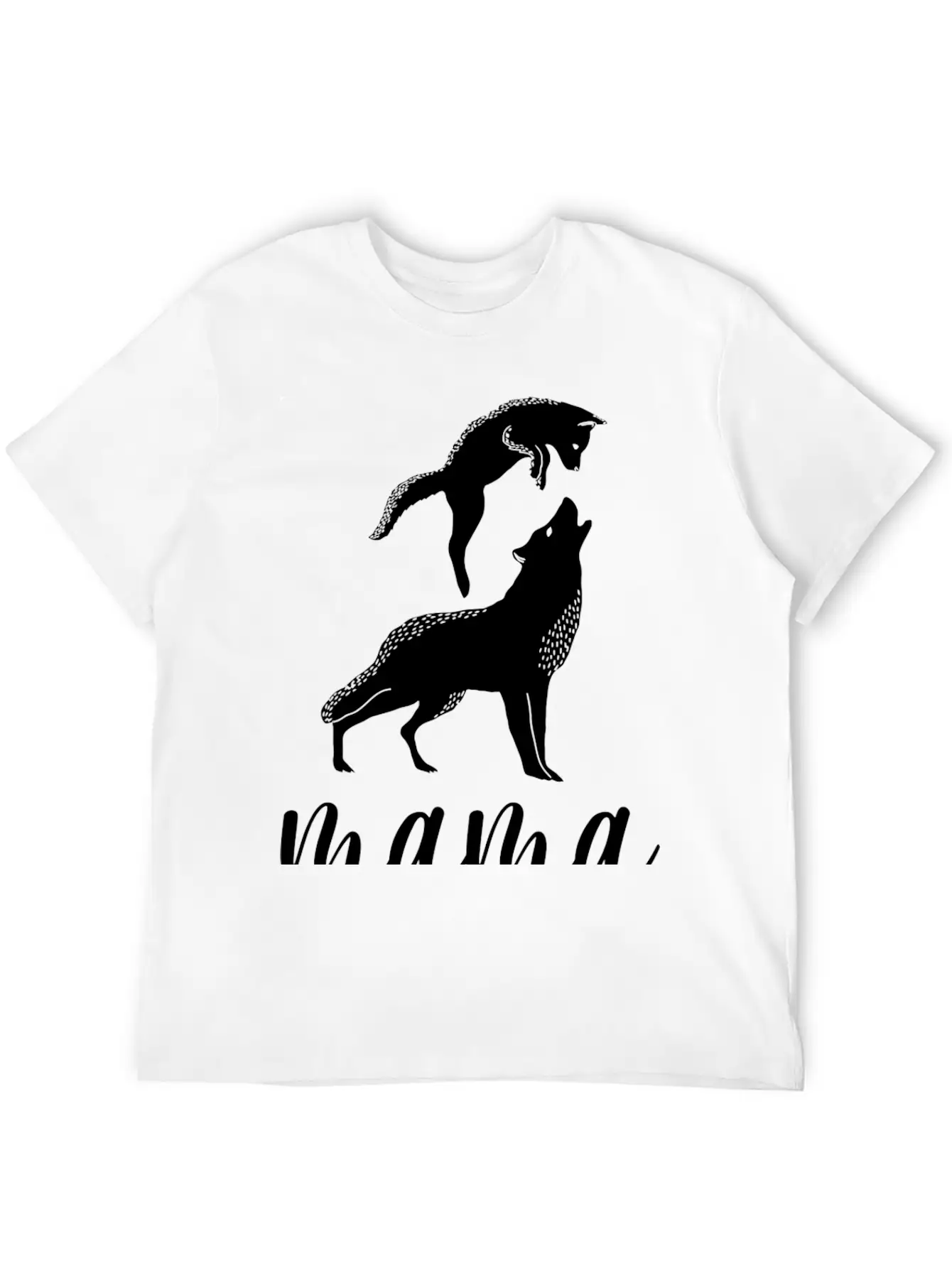 Mama Wolf Baby Wolf Love Mom And Kids Mothers Day Unisex Short Sleeve Soft Cotton T-Shirt – Casual Everyday Wear
