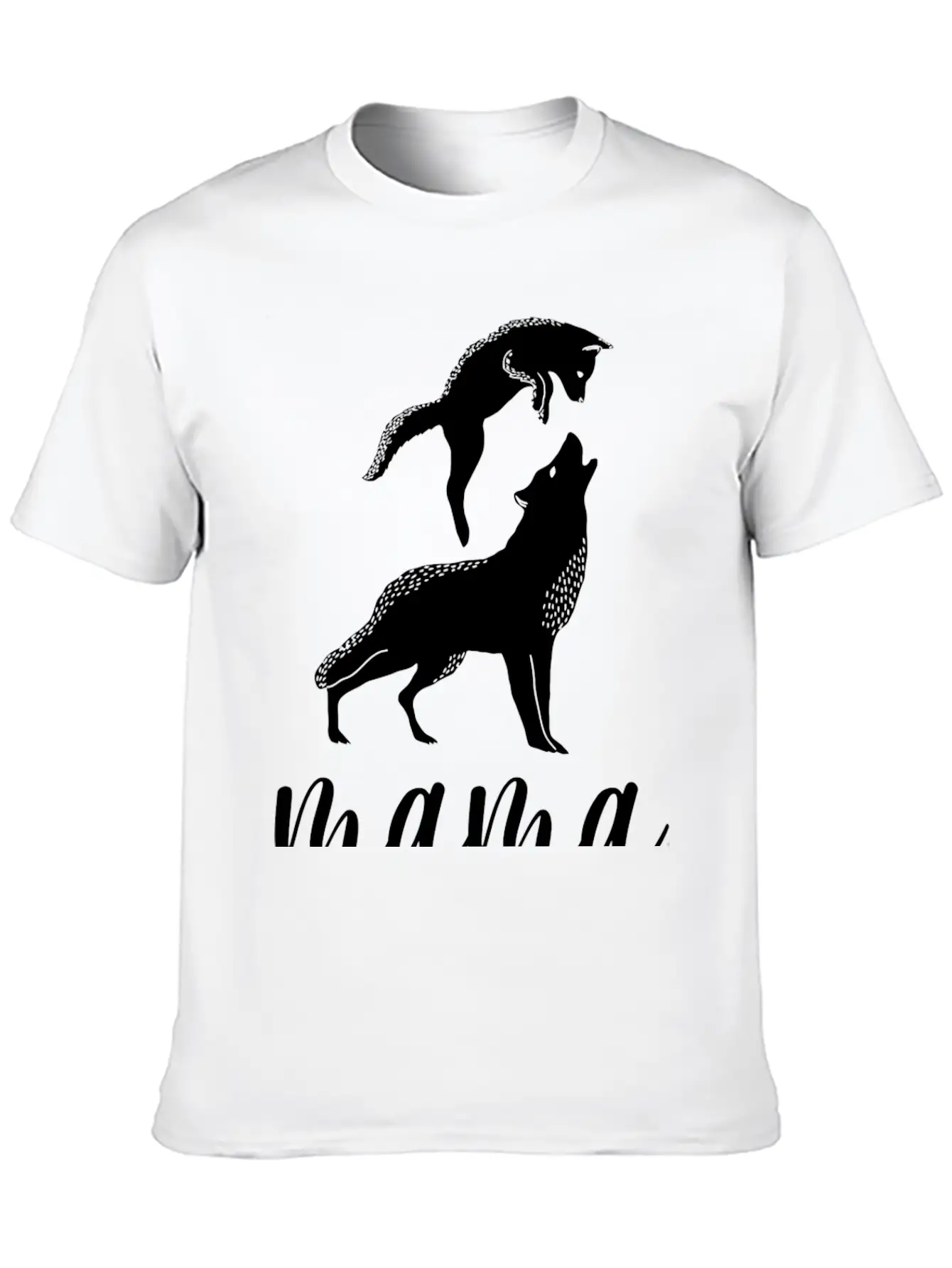 Mama Wolf Baby Wolf Love Mom And Kids Mothers Day Unisex Short Sleeve Soft Cotton T-Shirt – Casual Everyday Wear