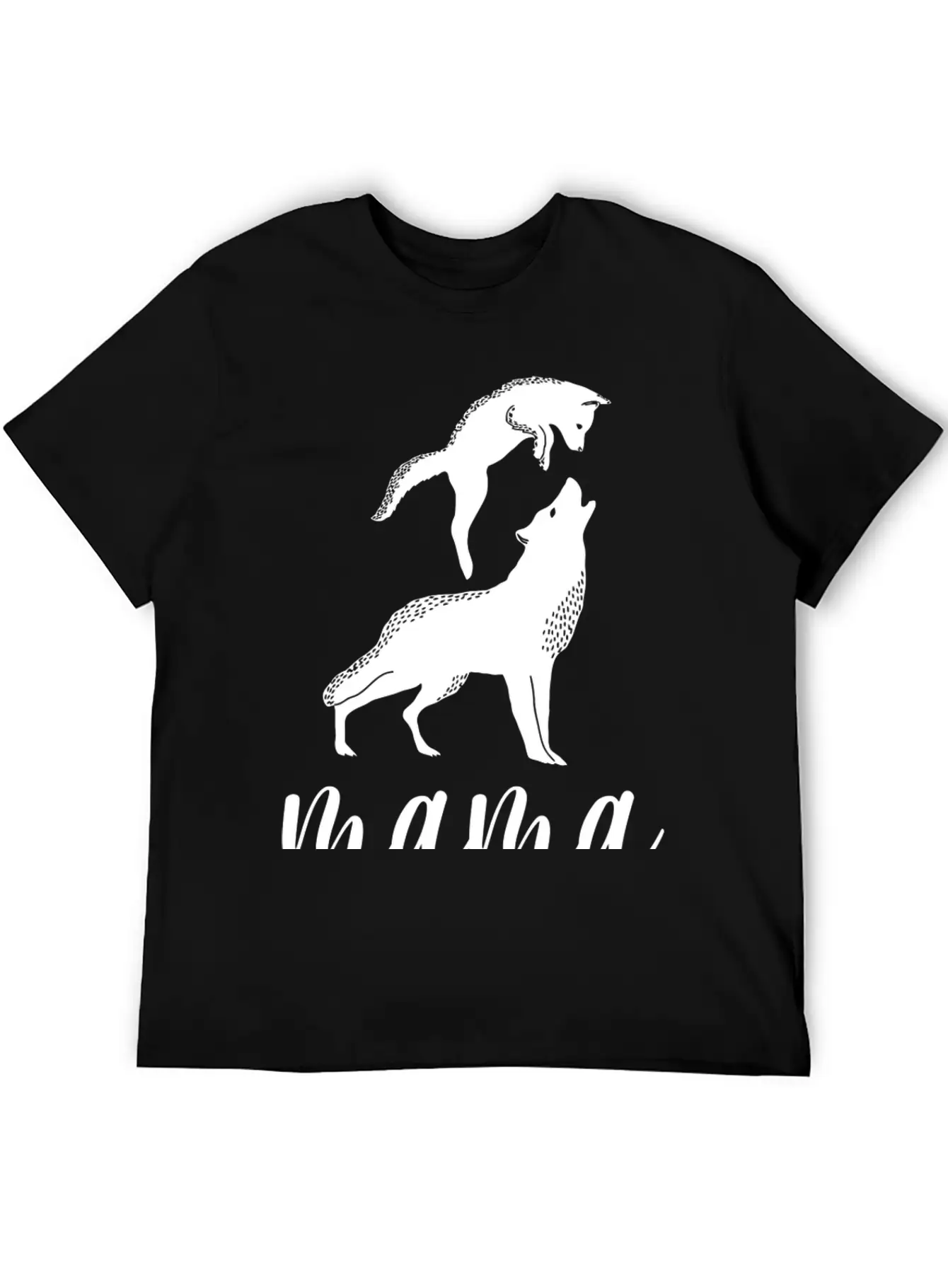 Mama Wolf Baby Wolf Love Mom And Kids Mothers Day Unisex Short Sleeve Soft Cotton T-Shirt – Casual Everyday Wear