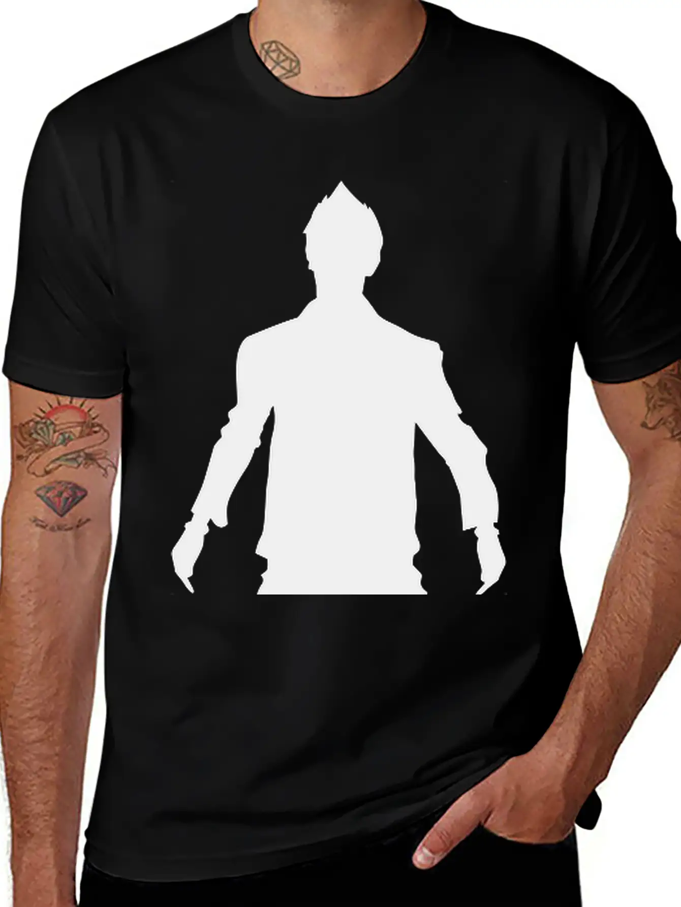 Man Body Silhouette Vector Design Unisex Casual T-Shirt – Clean Design For Daily Comfort