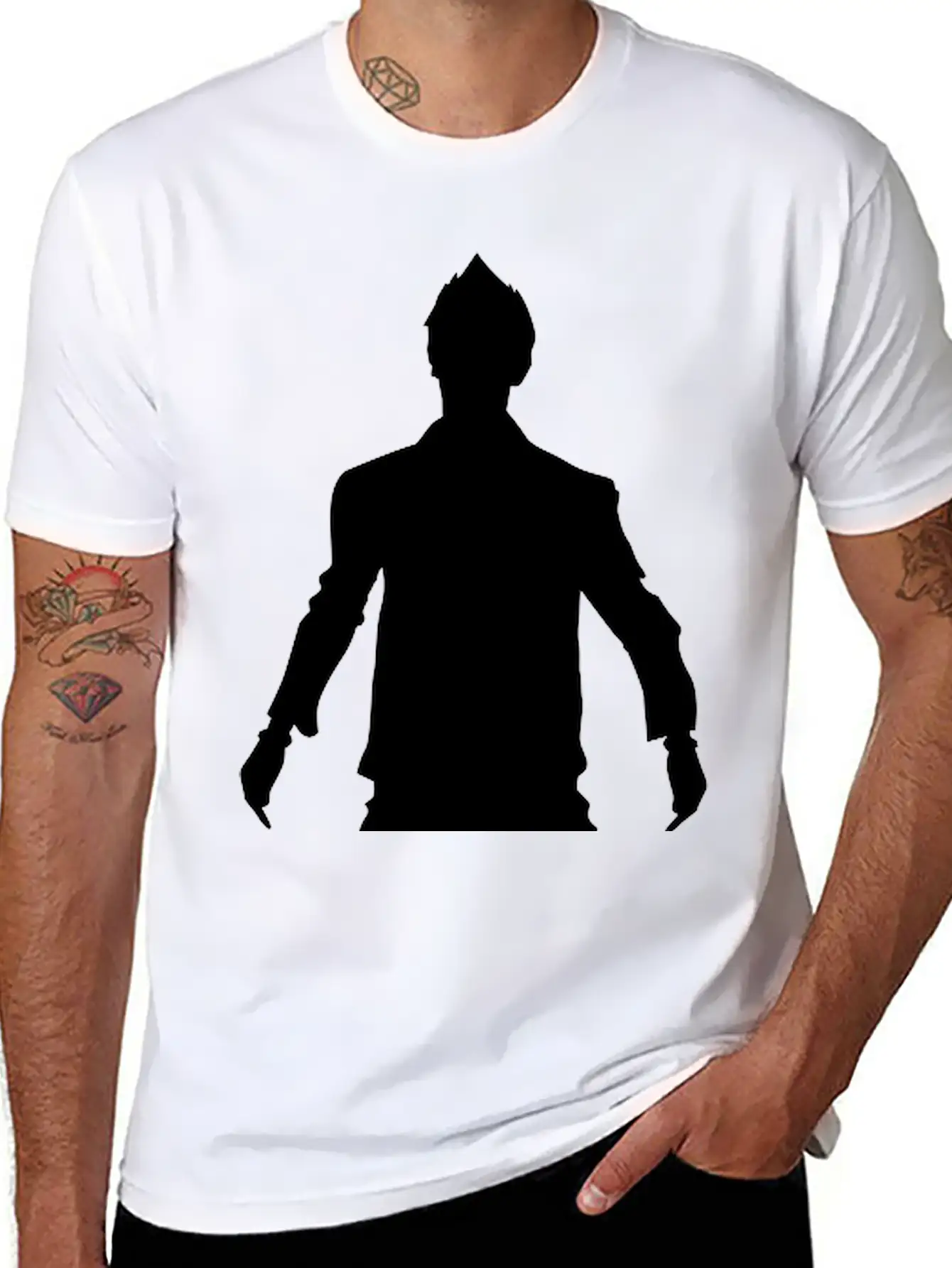 Man Body Silhouette Vector Design Unisex Casual T-Shirt – Clean Design For Daily Comfort