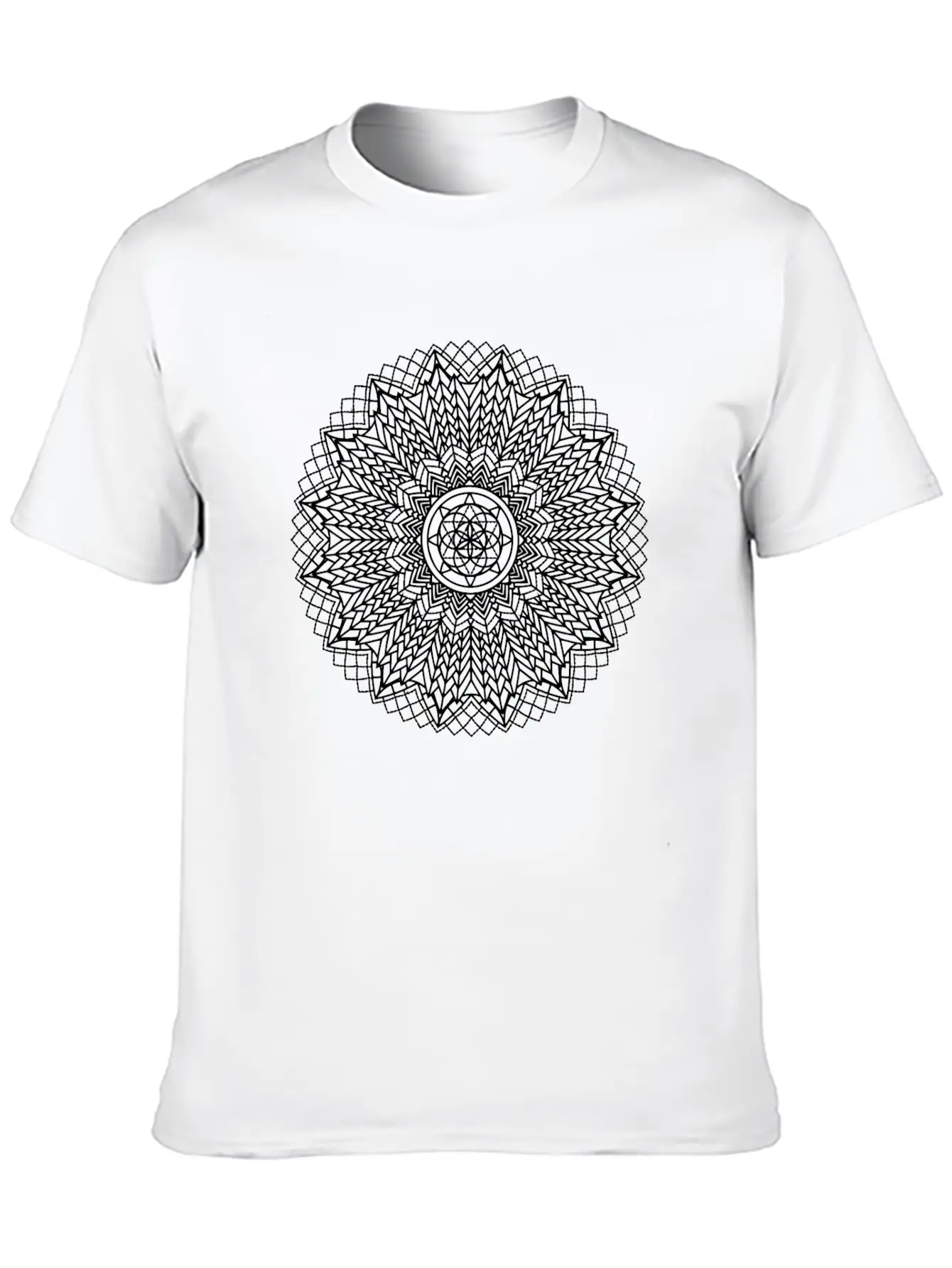 Mandala 04 White Basic Graphic T-Shirt – Daily Comfort In Soft Cotton