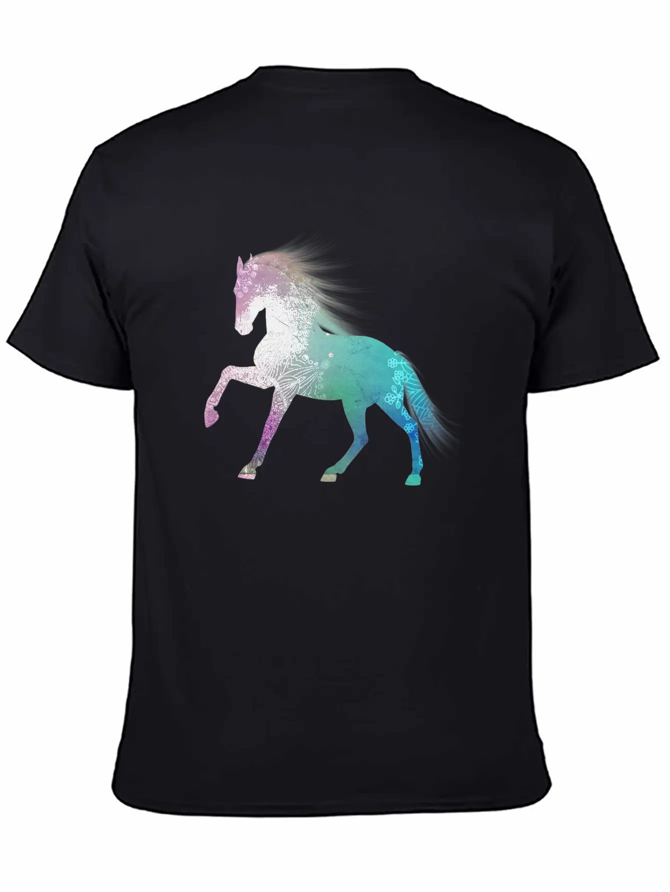Mandala Horse Unisex Short Sleeve Soft Cotton T-Shirt – Casual Everyday Wear