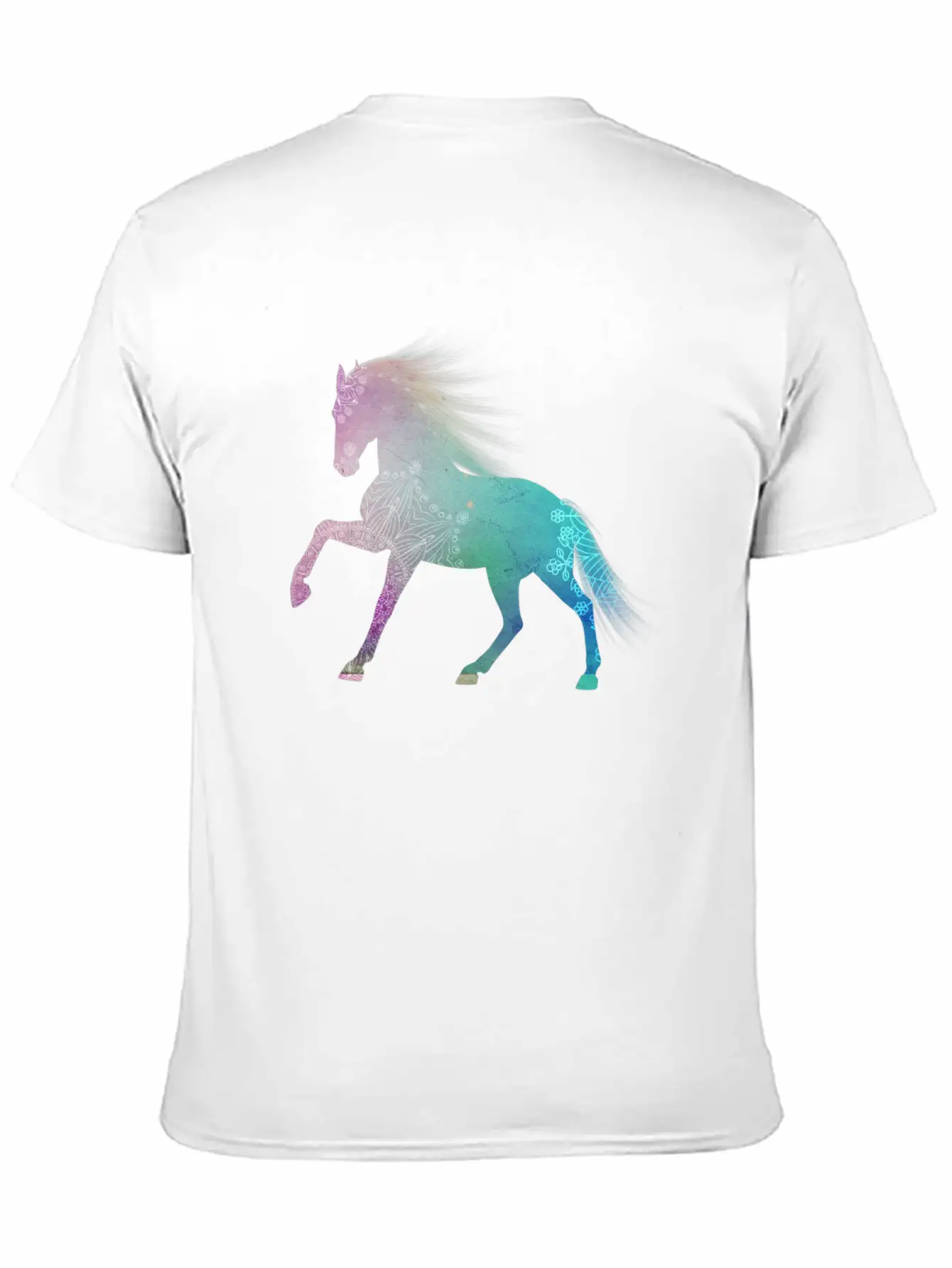 Mandala Horse Unisex Short Sleeve Soft Cotton T-Shirt – Casual Everyday Wear