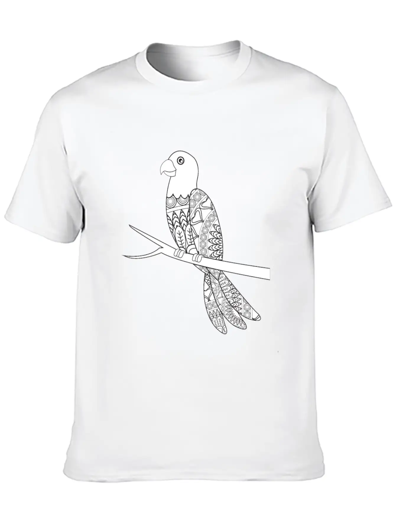 Mandala Parrot Essential Unisex Summer Tee – Soft Cotton Casual Fit