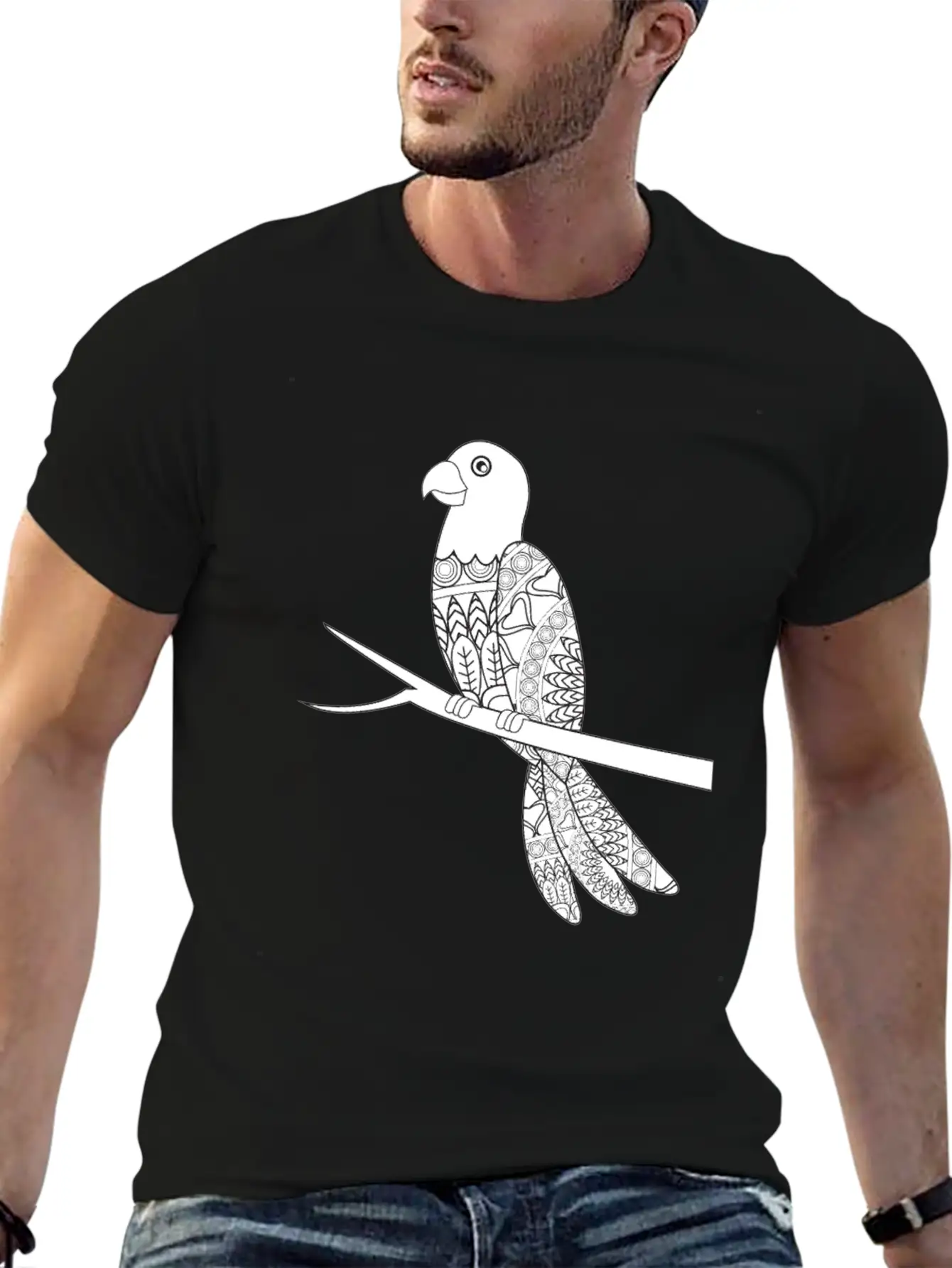 Mandala Parrot Essential Unisex Summer Tee – Soft Cotton Casual Fit