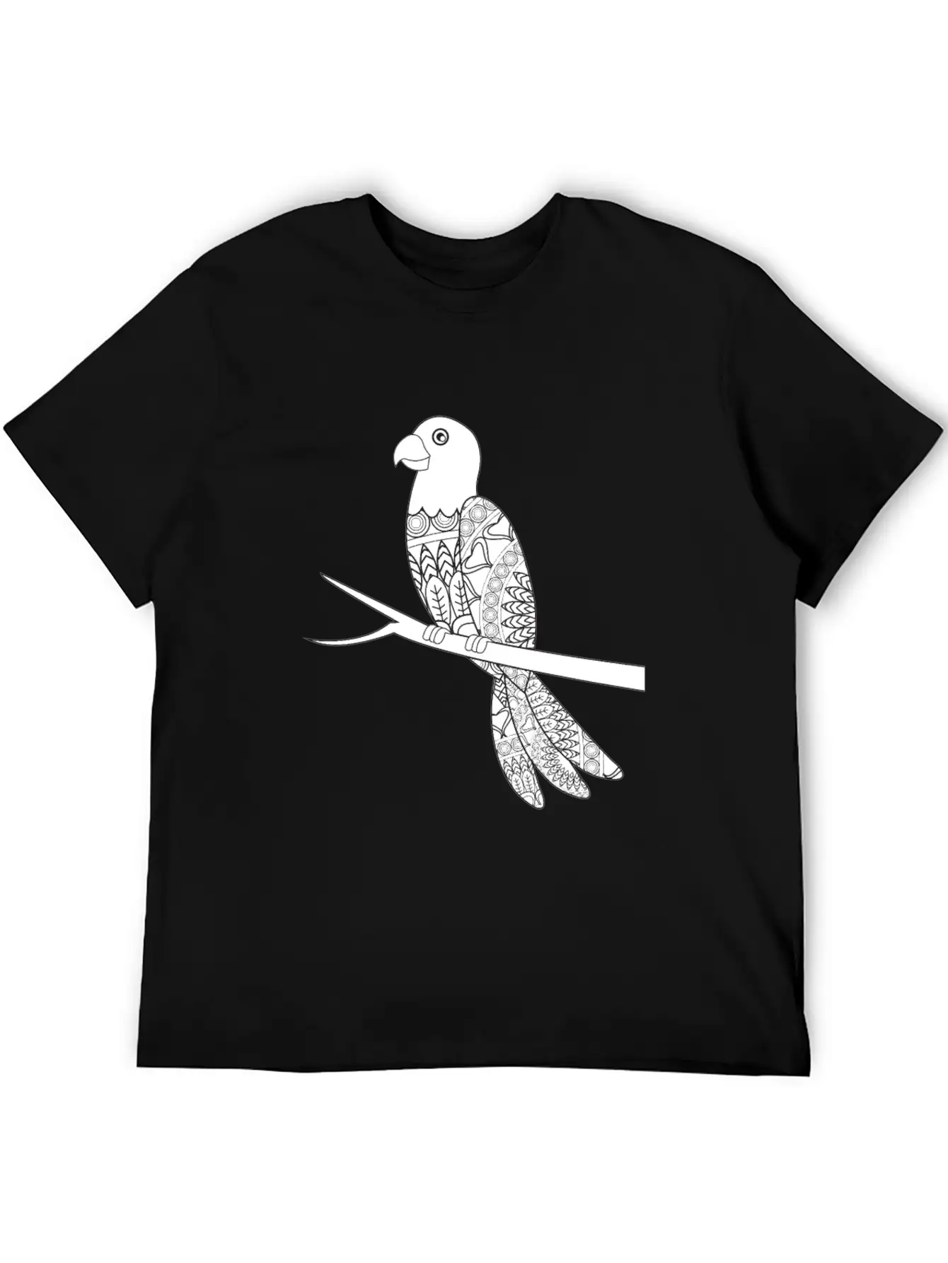 Mandala Parrot Essential Unisex Summer Tee – Soft Cotton Casual Fit