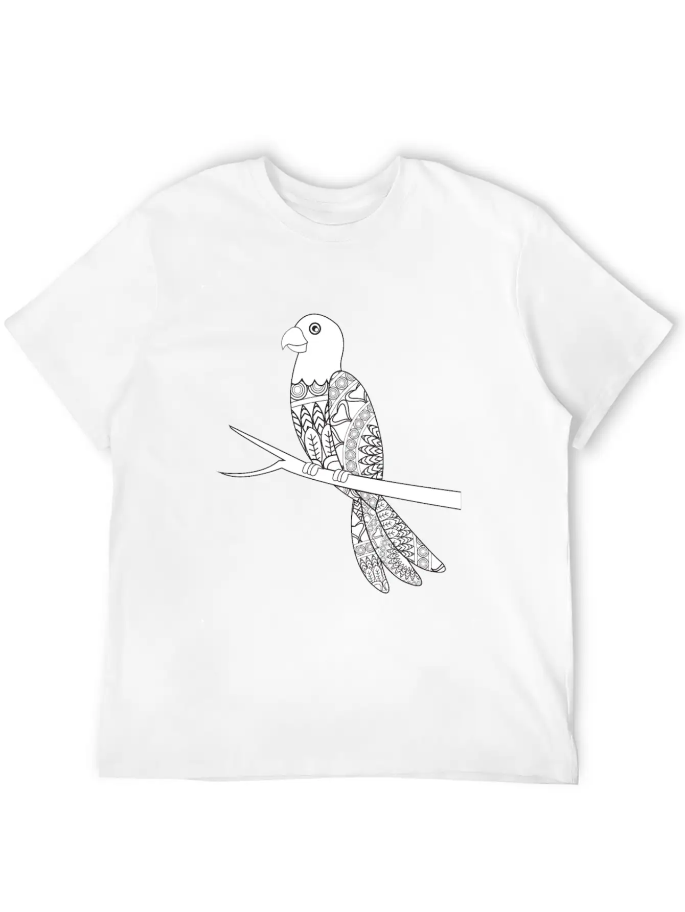 Mandala Parrot Essential Unisex Summer Tee – Soft Cotton Casual Fit