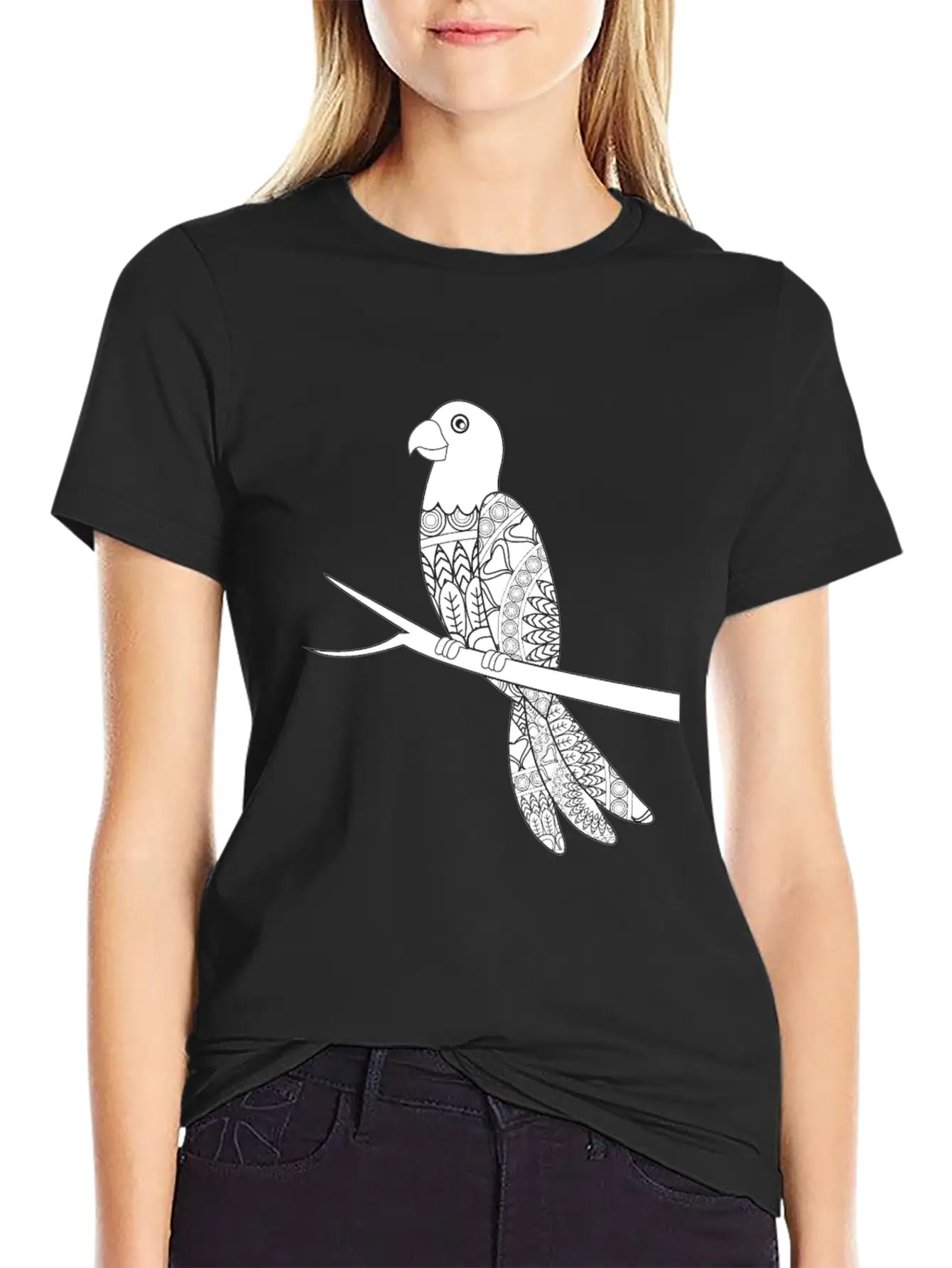 Mandala Parrot Essential Unisex Summer Tee – Soft Cotton Casual Fit