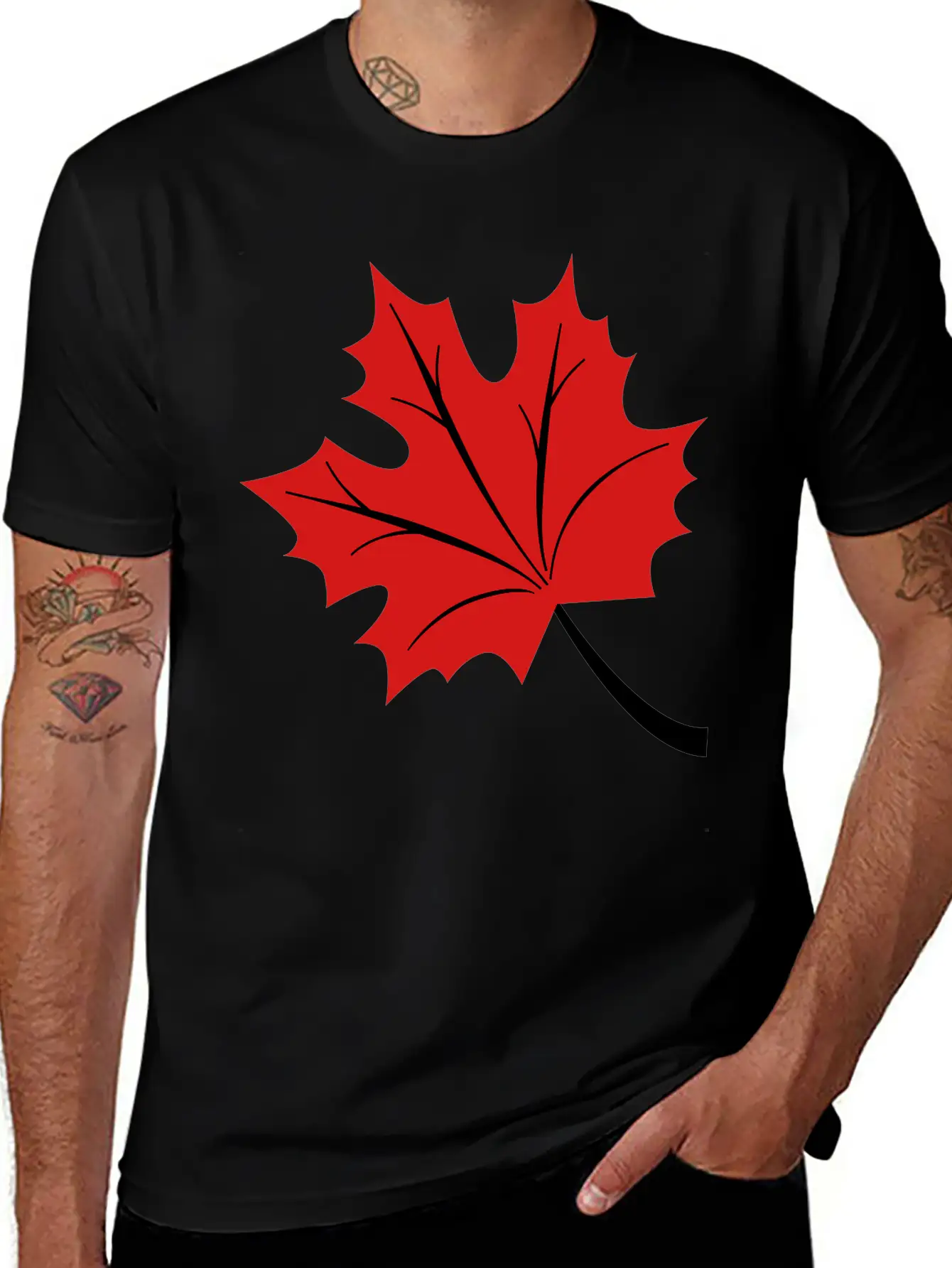 Maple Leaf Basic Graphic T-Shirt – Daily Comfort In Soft Cotton