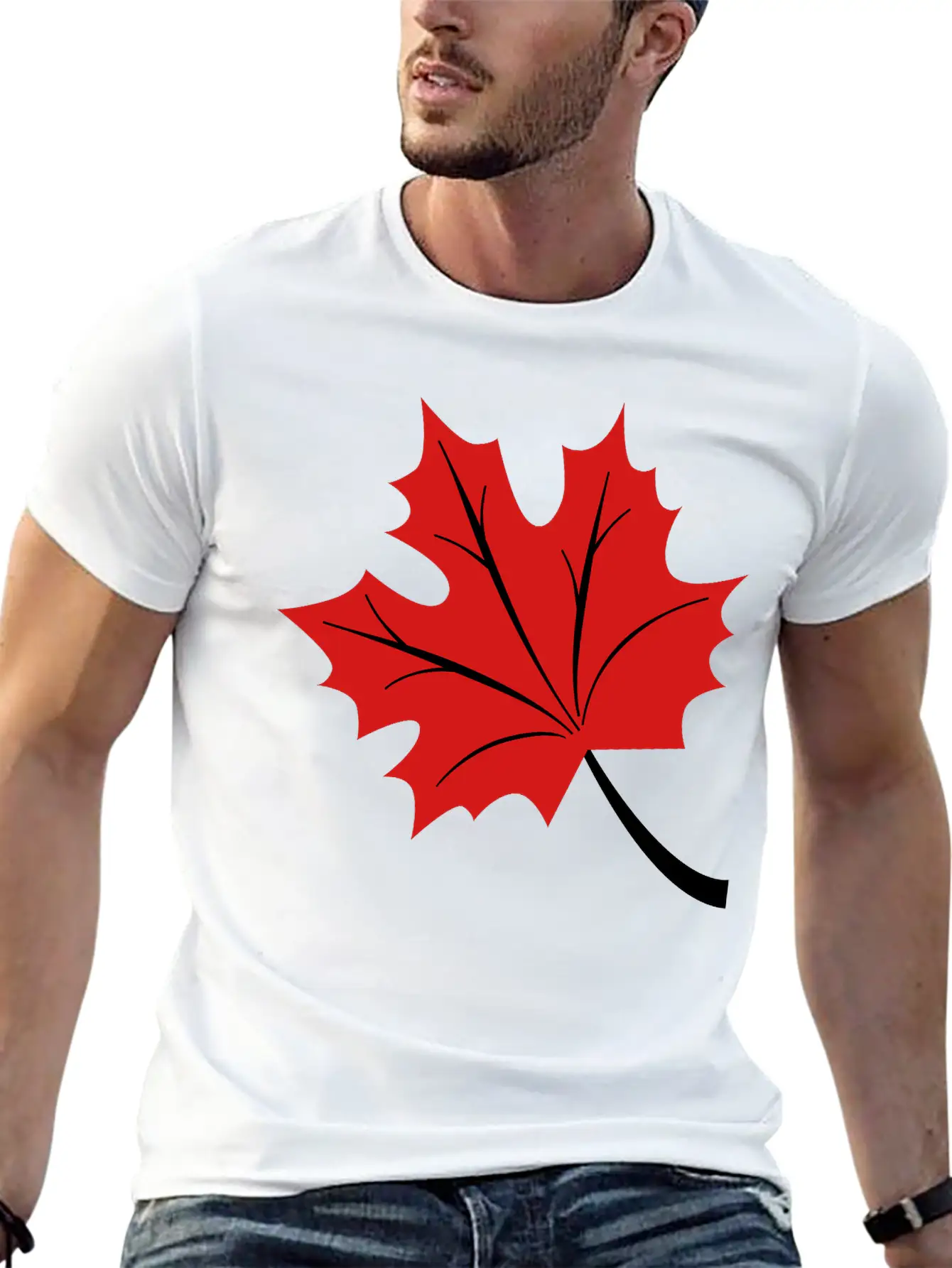 Maple Leaf Basic Graphic T-Shirt – Daily Comfort In Soft Cotton