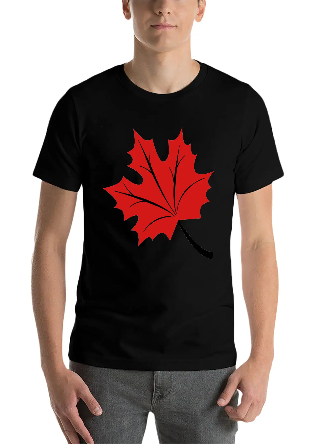 Maple Leaf Basic Graphic T-Shirt – Daily Comfort In Soft Cotton