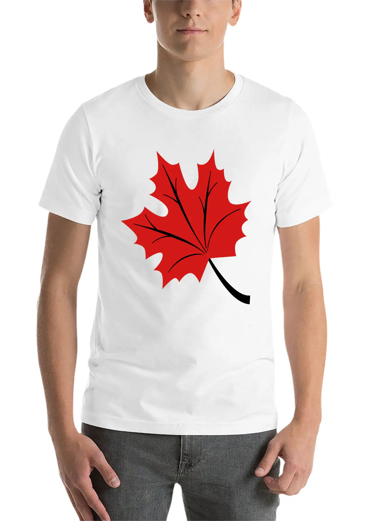 Maple Leaf Basic Graphic T-Shirt – Daily Comfort In Soft Cotton