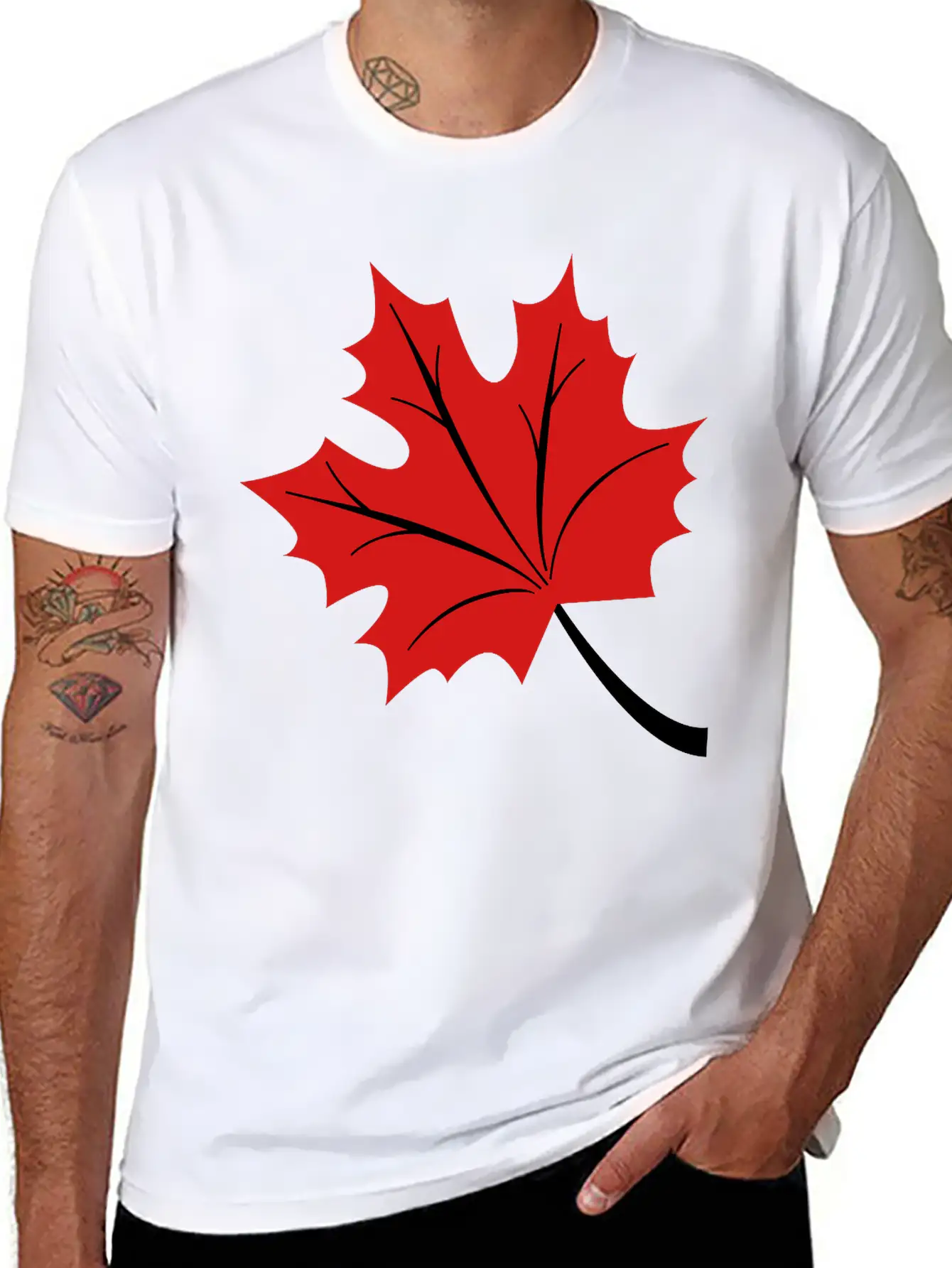 Maple Leaf Basic Graphic T-Shirt – Daily Comfort In Soft Cotton