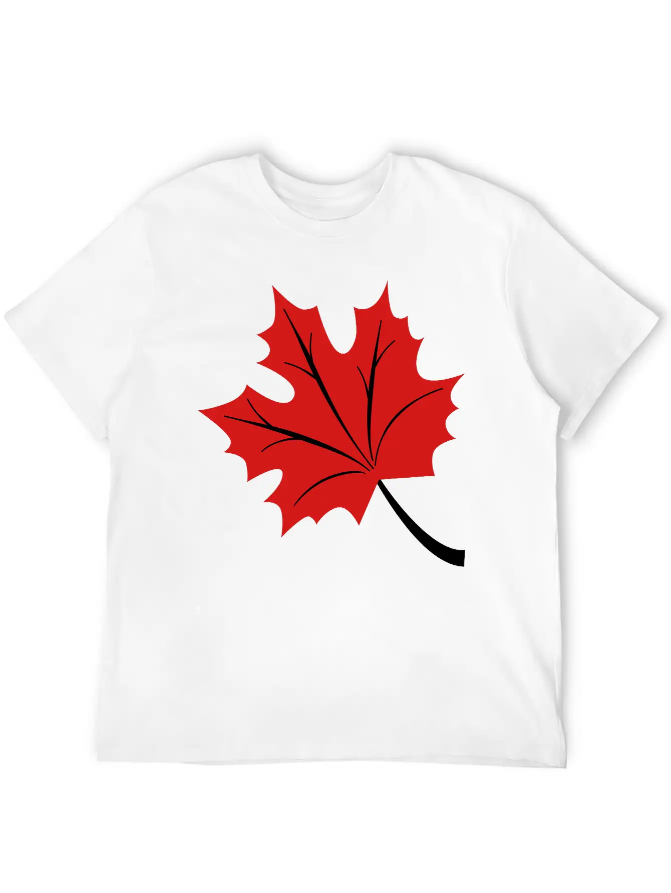 Maple Leaf Basic Graphic T-Shirt – Daily Comfort In Soft Cotton