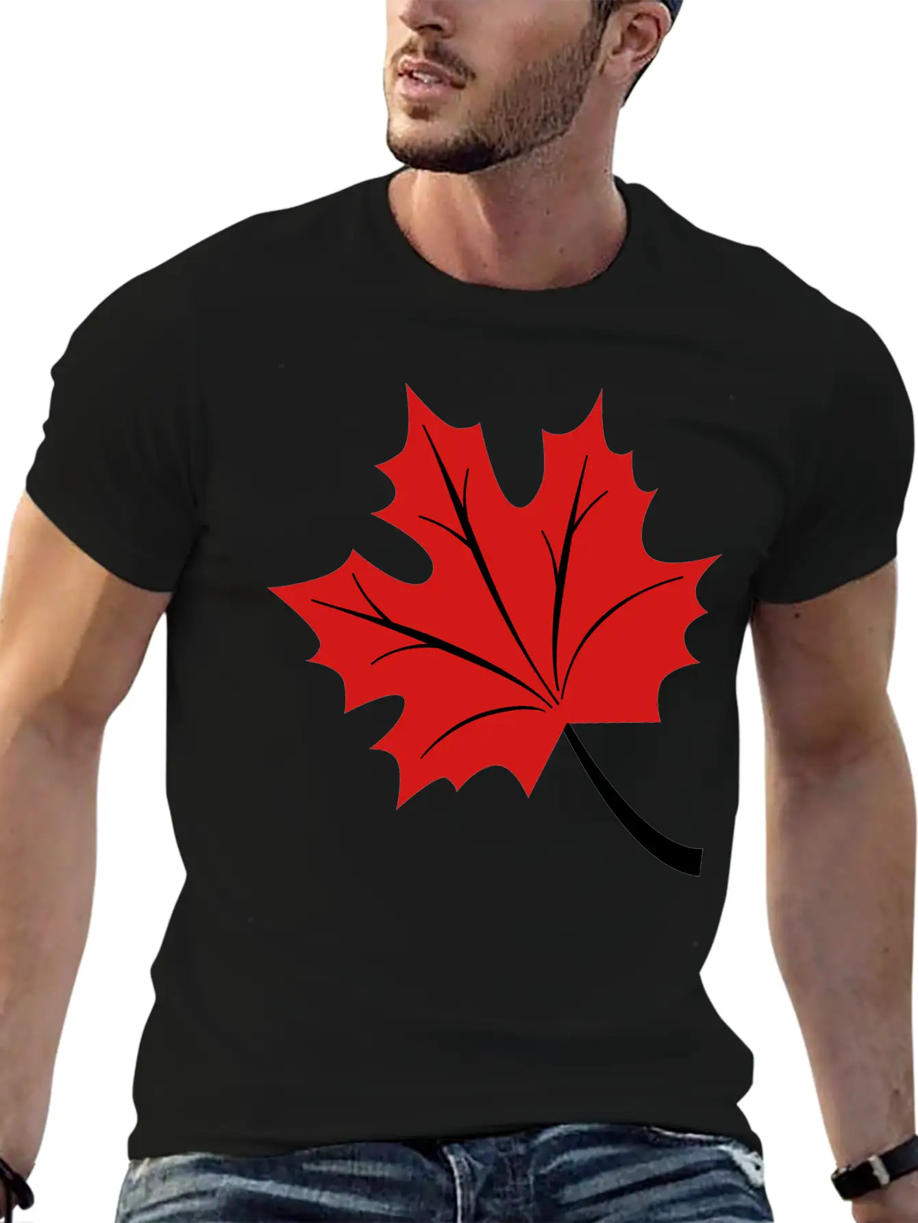 Maple Leaf Basic Graphic T-Shirt – Daily Comfort In Soft Cotton
