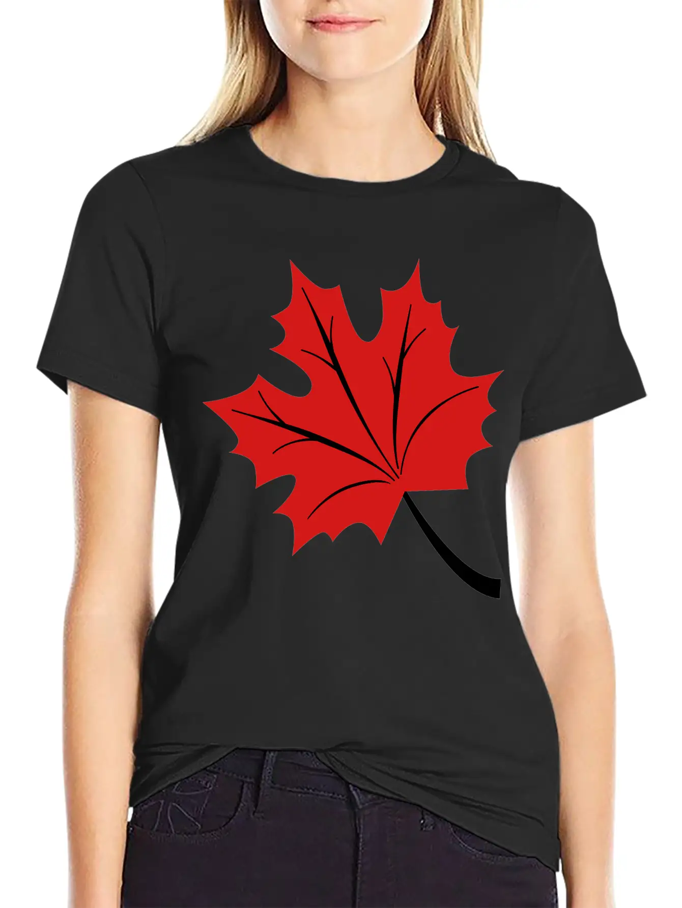 Maple Leaf Basic Graphic T-Shirt – Daily Comfort In Soft Cotton