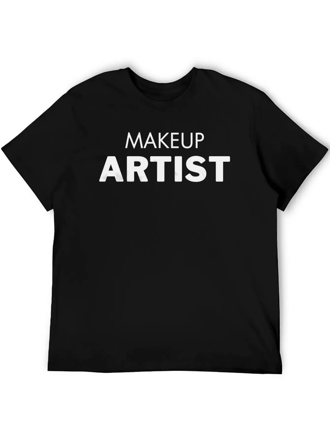 Marble Typography MAKEUP ARTIST Cool Gifts Stylish Everyday T-Shirt – Unisex Basic Cotton Tee